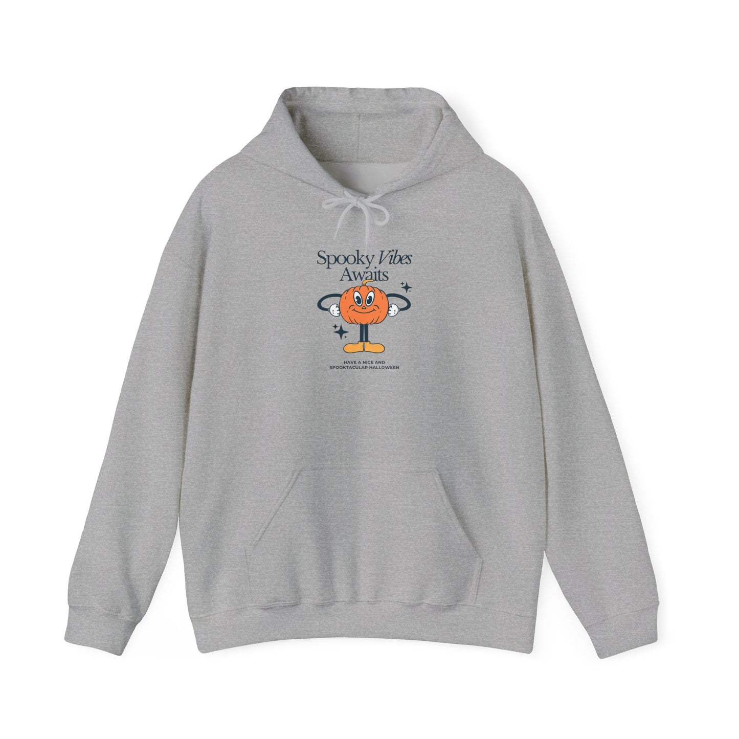 Spooky Vibes Unisex Hooded Sweatshirt, Halloween Apparel, Cozy Hoodie, Pumpkin Sweatshirt, Holiday Gift, Casual Wear