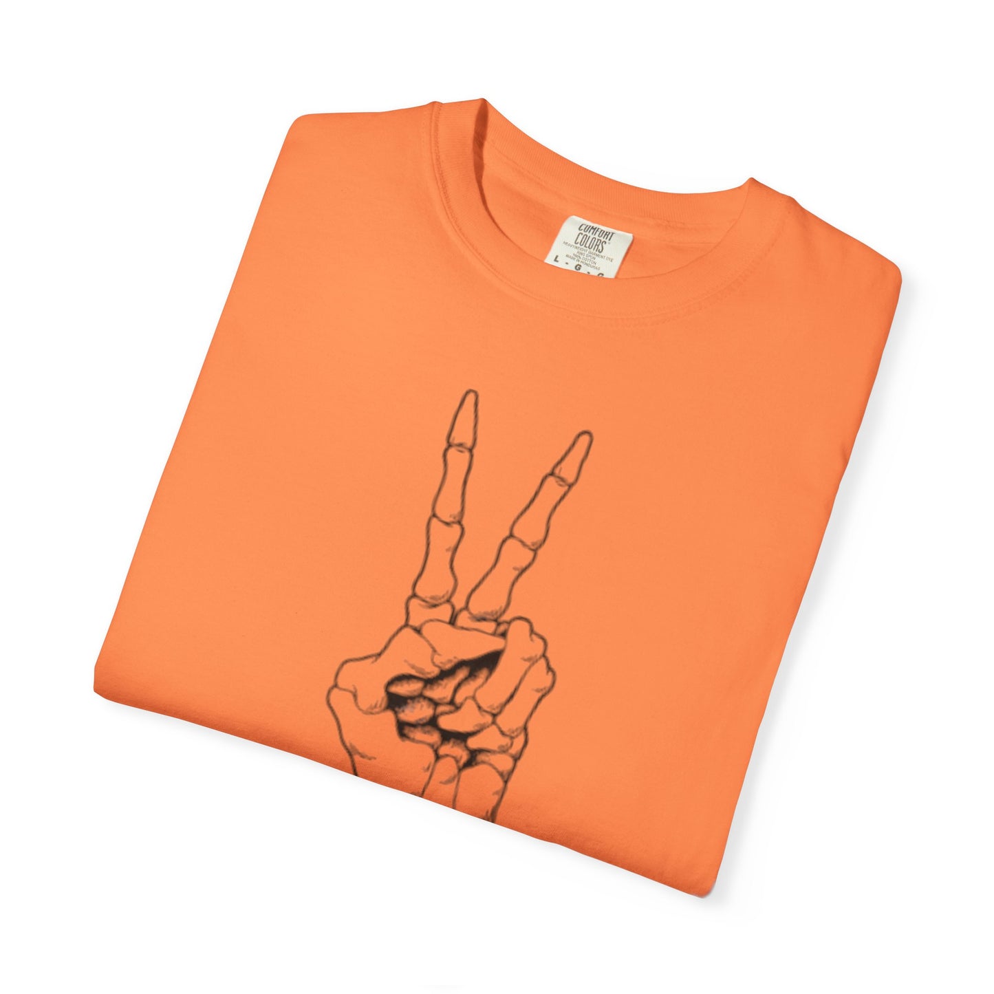 Peace To Death Unisex Garment-Dyed T-Shirt, Soft Graphic Tee for Casual Wear, Perfect for Earth Day, Music Festivals, and Relaxed Outings