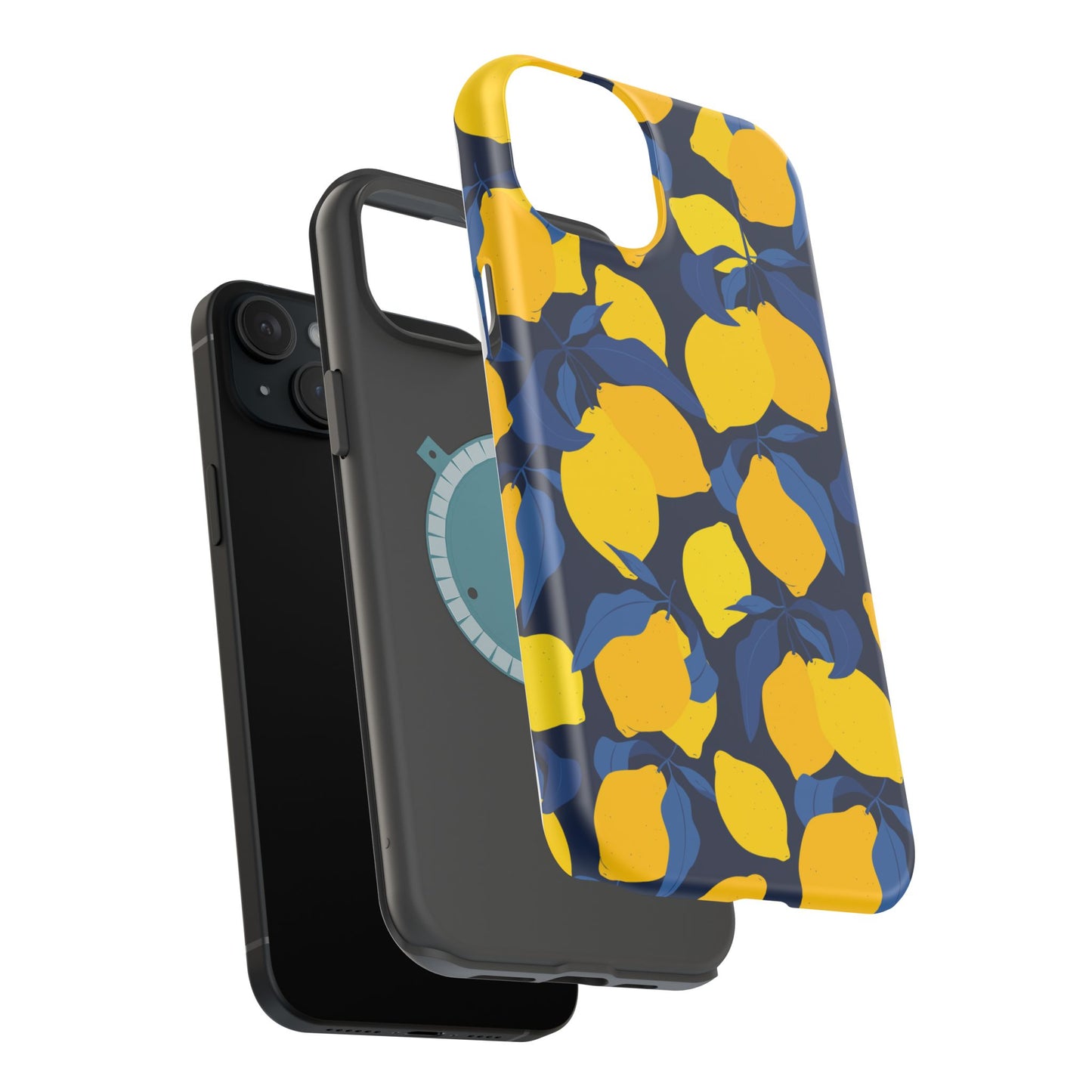 Bright Lemon Pattern Magnetic Tough Case - Vibrant Phone Protection
