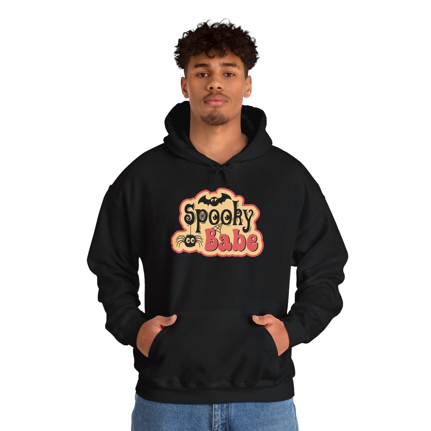Spooky Babe Hoodie - Perfect for Halloween, Unisex Sweatshirt, Cozy Fall Wear, October Festivities, Cute Ghost Design