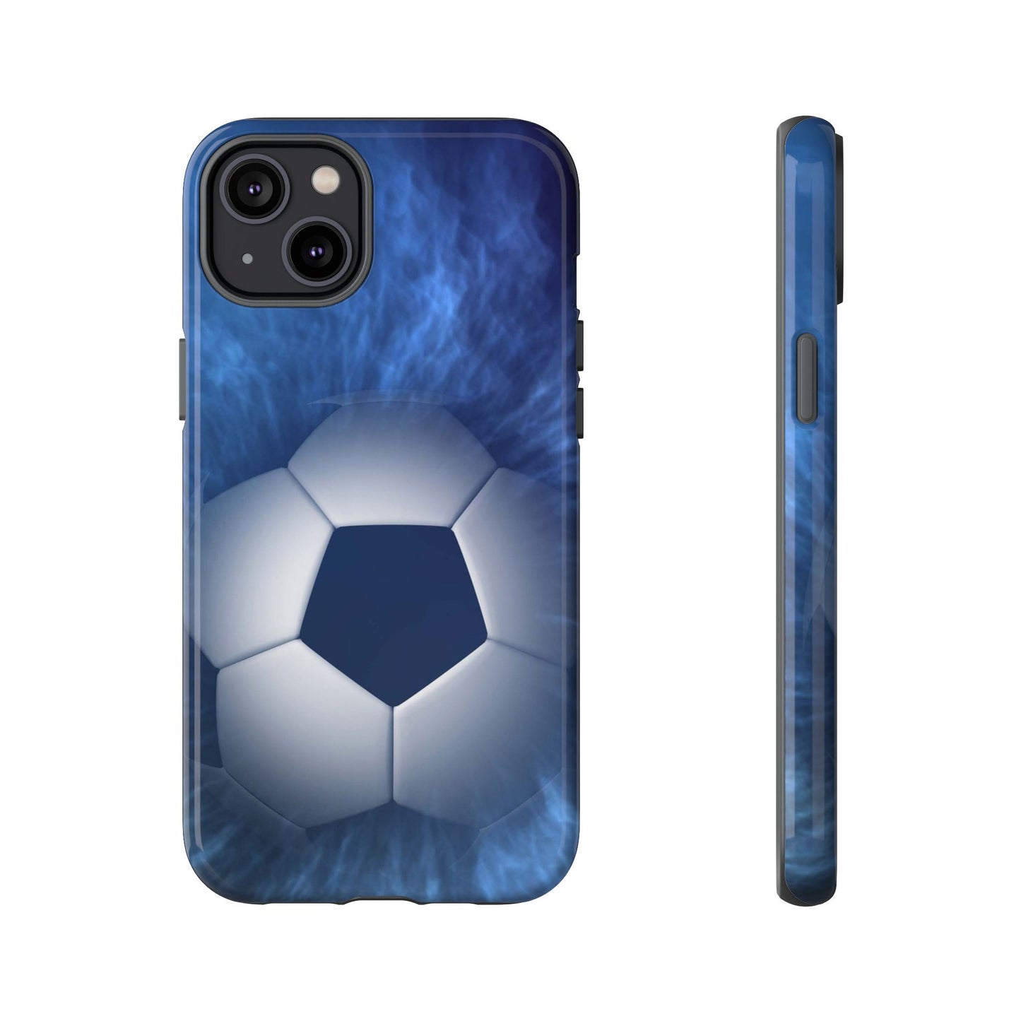 Soccer Phone Case - Tough Cases, Sports Phone Cover, Football Lover Gift, Durable Case, Blue Soccer Design
