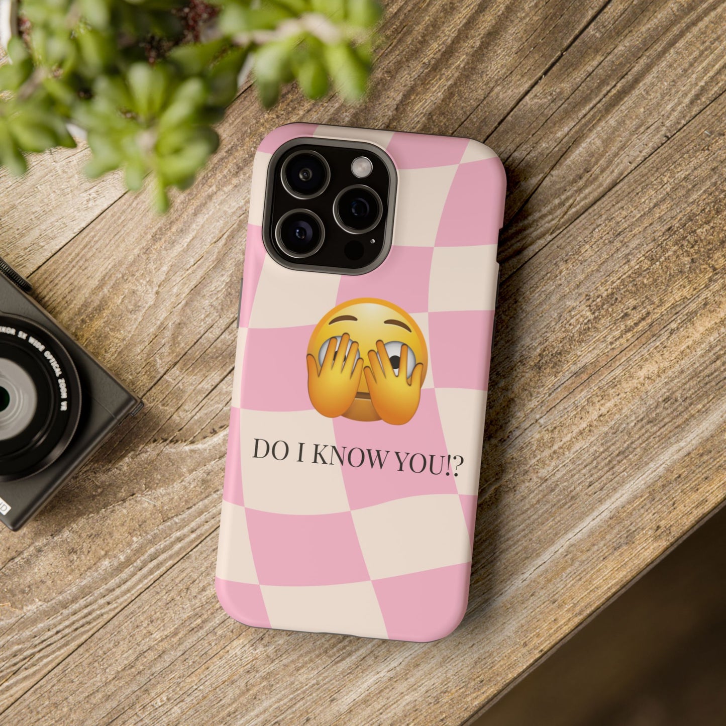 Funny Magnetic Tough Case - "Do I Know You?" Emoji Design