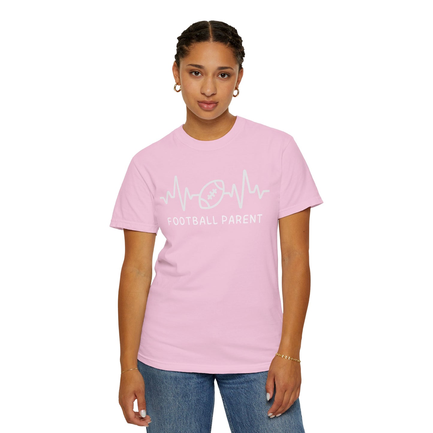 Football Parent T-Shirt - Unisex Garment-Dyed Tee, Perfect for Game Day, Father's Day, Family Gatherings, Sports Fans, Casual Wear