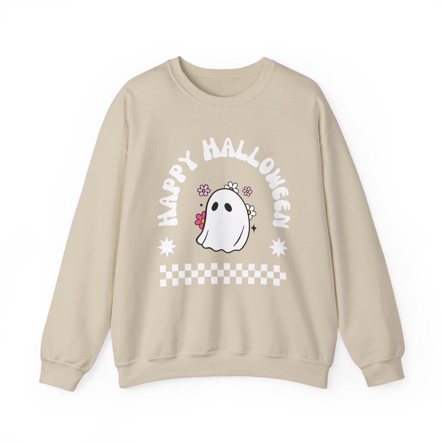 Halloween Ghost Sweatshirt, Cozy Unisex Crewneck, Fall Apparel, Spooky Season Top, Halloween Gift, Festival Clothing