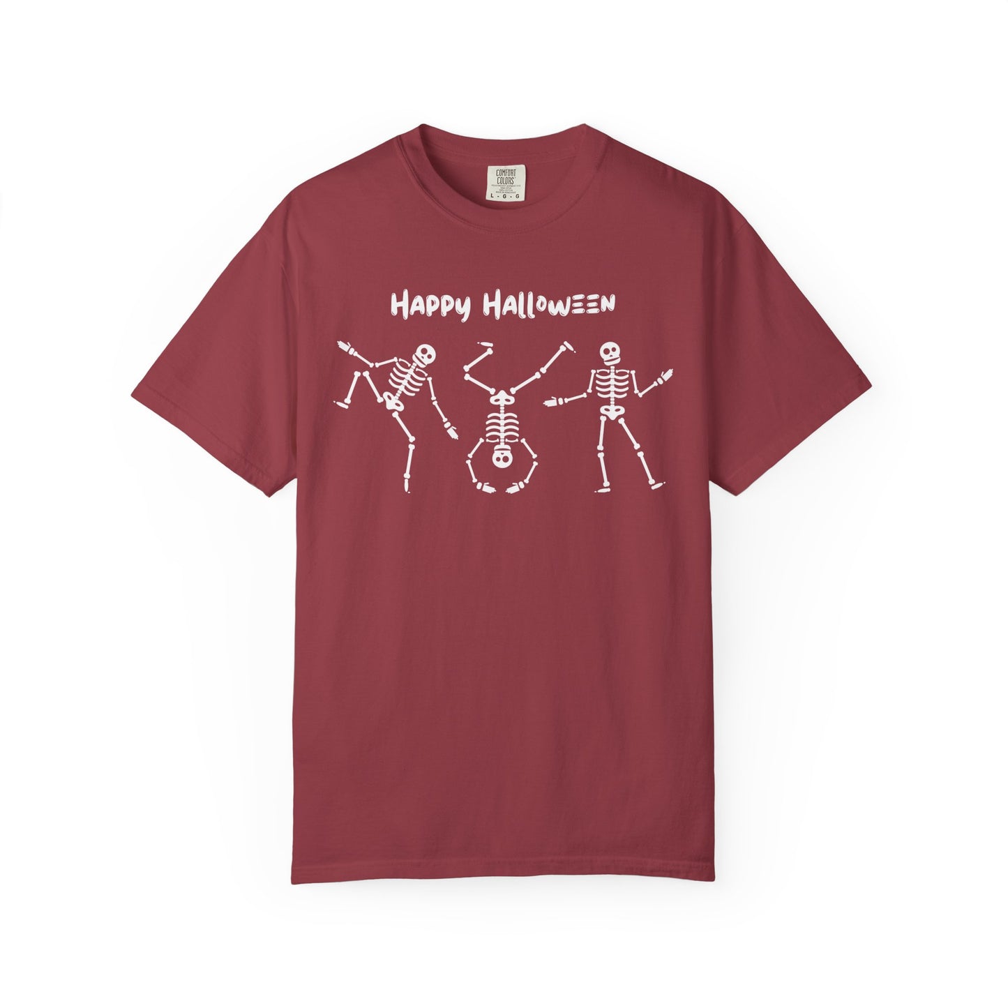Happy Halloween Skeleton T-shirt, Unisex Halloween Tee, Spooky Season Shirt, Fall Festivity T-shirt, Fun Halloween Apparel