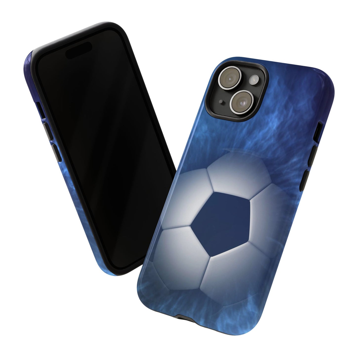 Soccer Phone Case - Tough Cases, Sports Phone Cover, Football Lover Gift, Durable Case, Blue Soccer Design