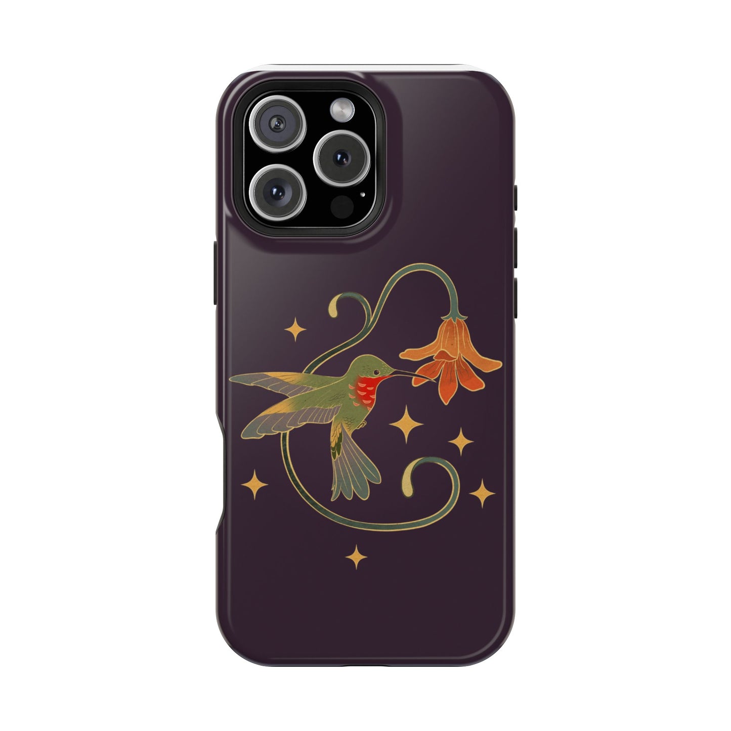 Hummingbird Floral Magnetic Tough Case - Stylish Phone Protection