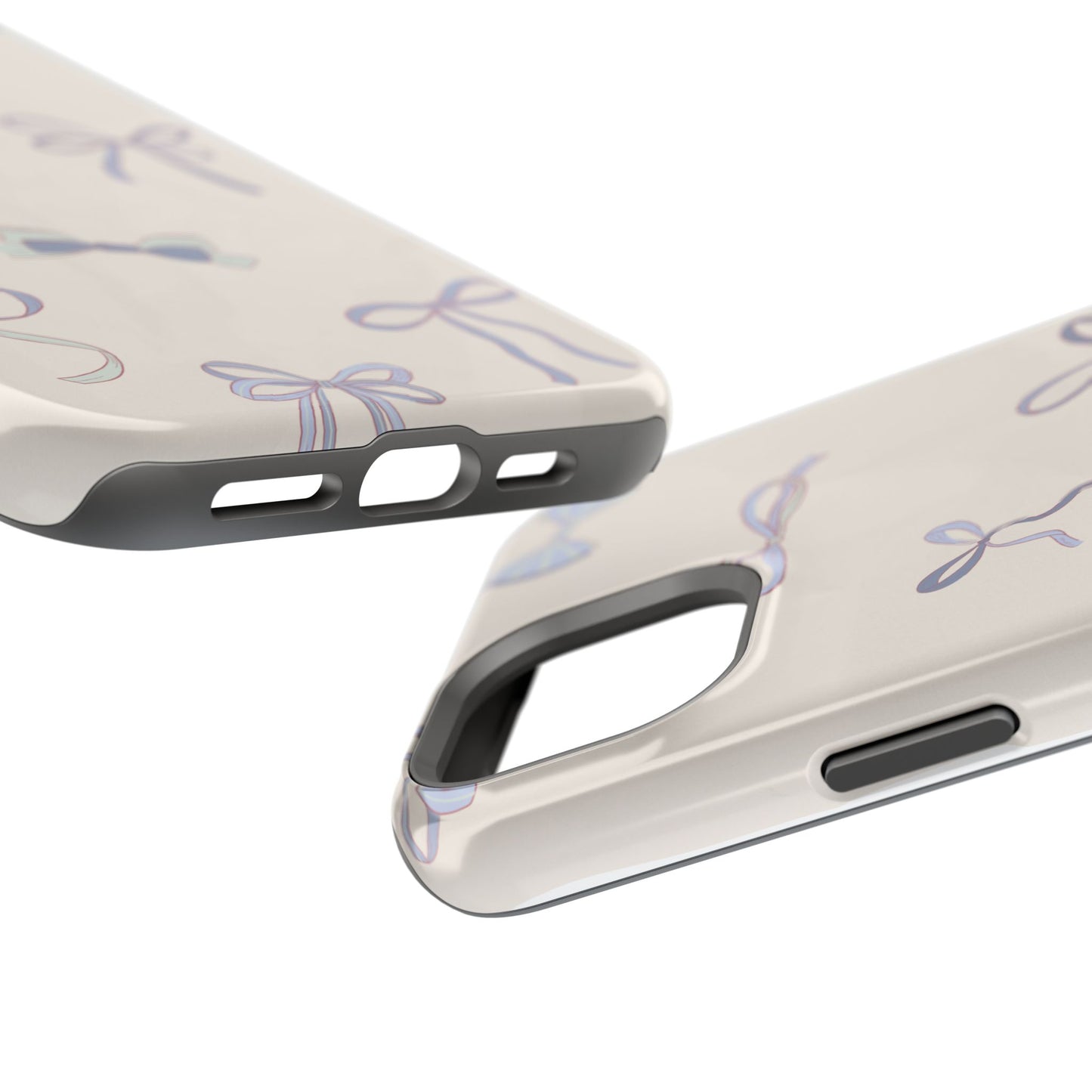 Chic Bow Pattern Magnetic Tough Cases, Stylish Phone Protection, Gift for Her, Birthday, Cute Accessories, Trendy Tech