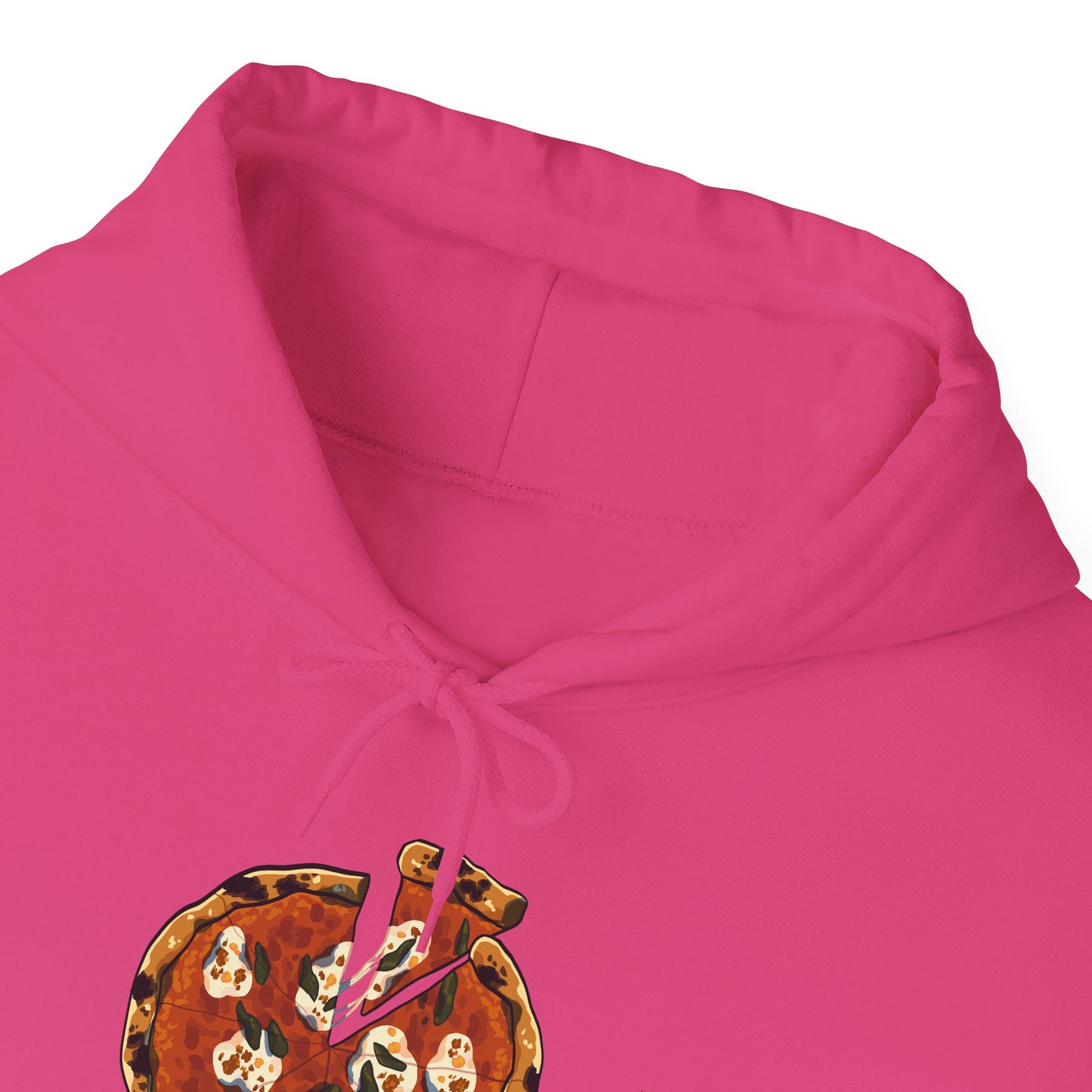 Italian Pizza Unisex Hooded Sweatshirt with Floral Design, Perfect for Everyday Wear, Gift for Friends, Spring Fashion, Casual Comfort