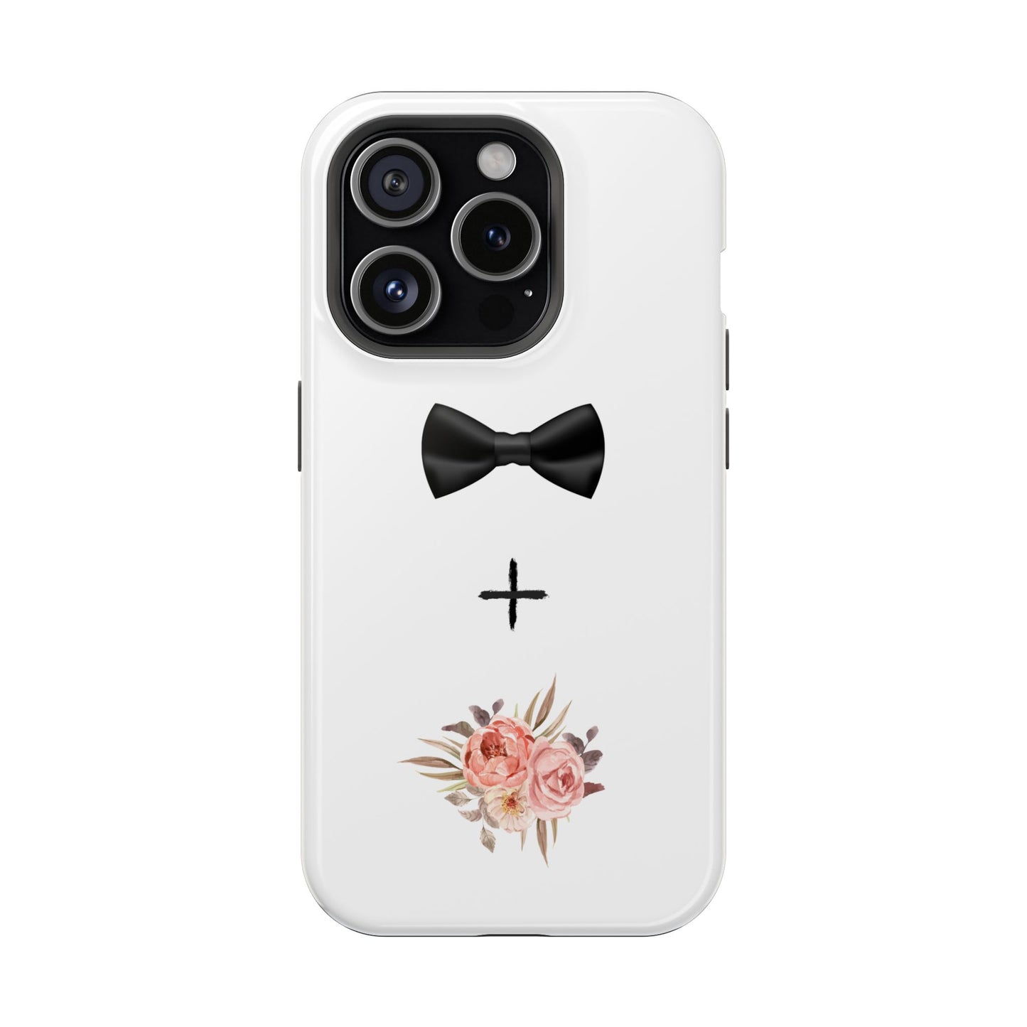 Floral Bow Tie Magnetic Tough Case - Elegant Phone Protection