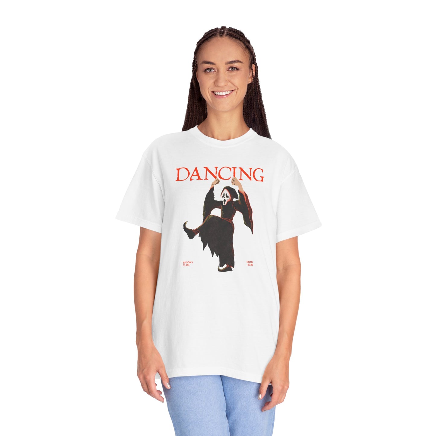 Dancing Grim Reaper T-Shirt, Unisex Halloween Shirt, Funny Graphic Tee, Spooky Dance Top, Unique Gift for Horror Lovers