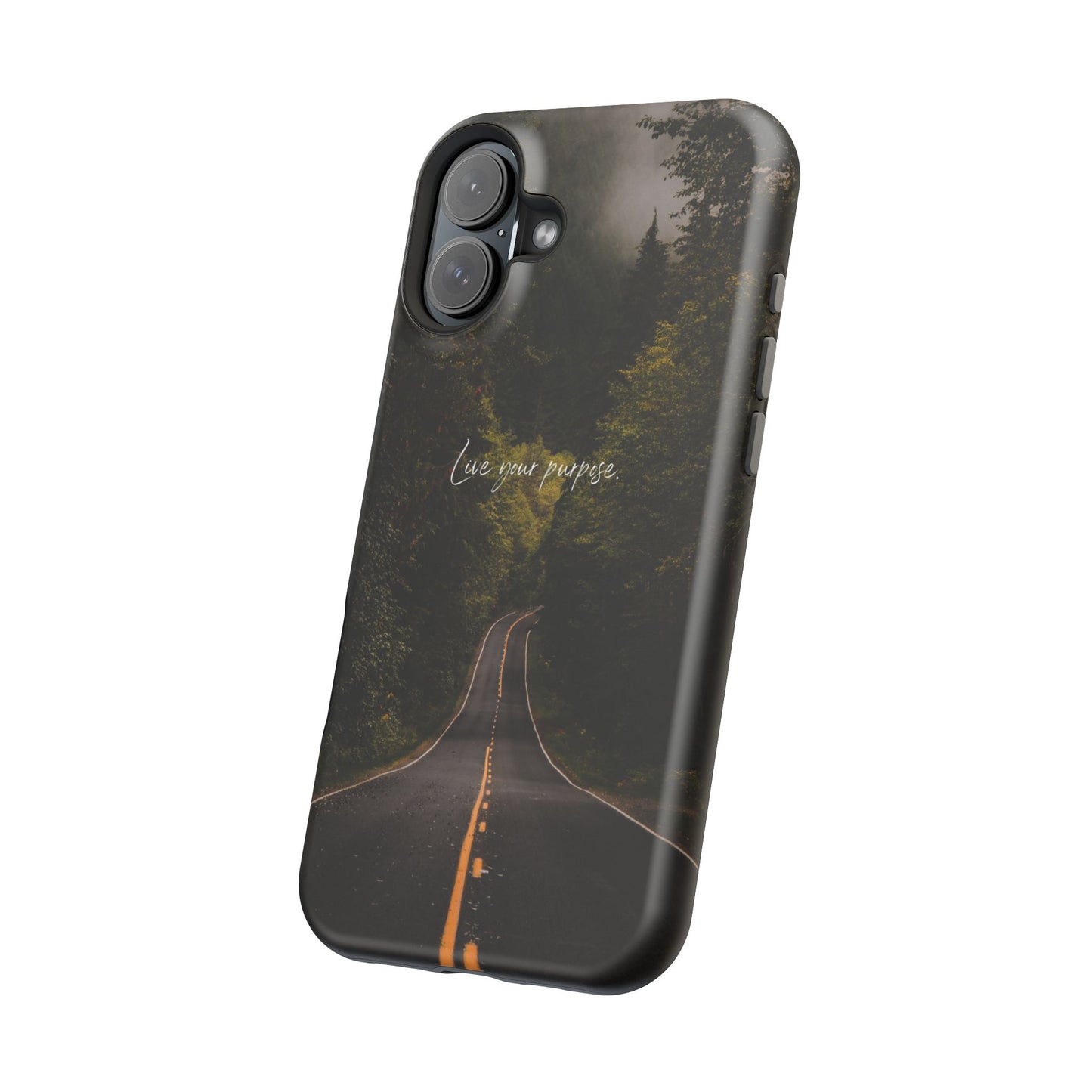 Inspirational Magnetic Tough Case - 'Live Your Purpose' Nature Design for iPhone