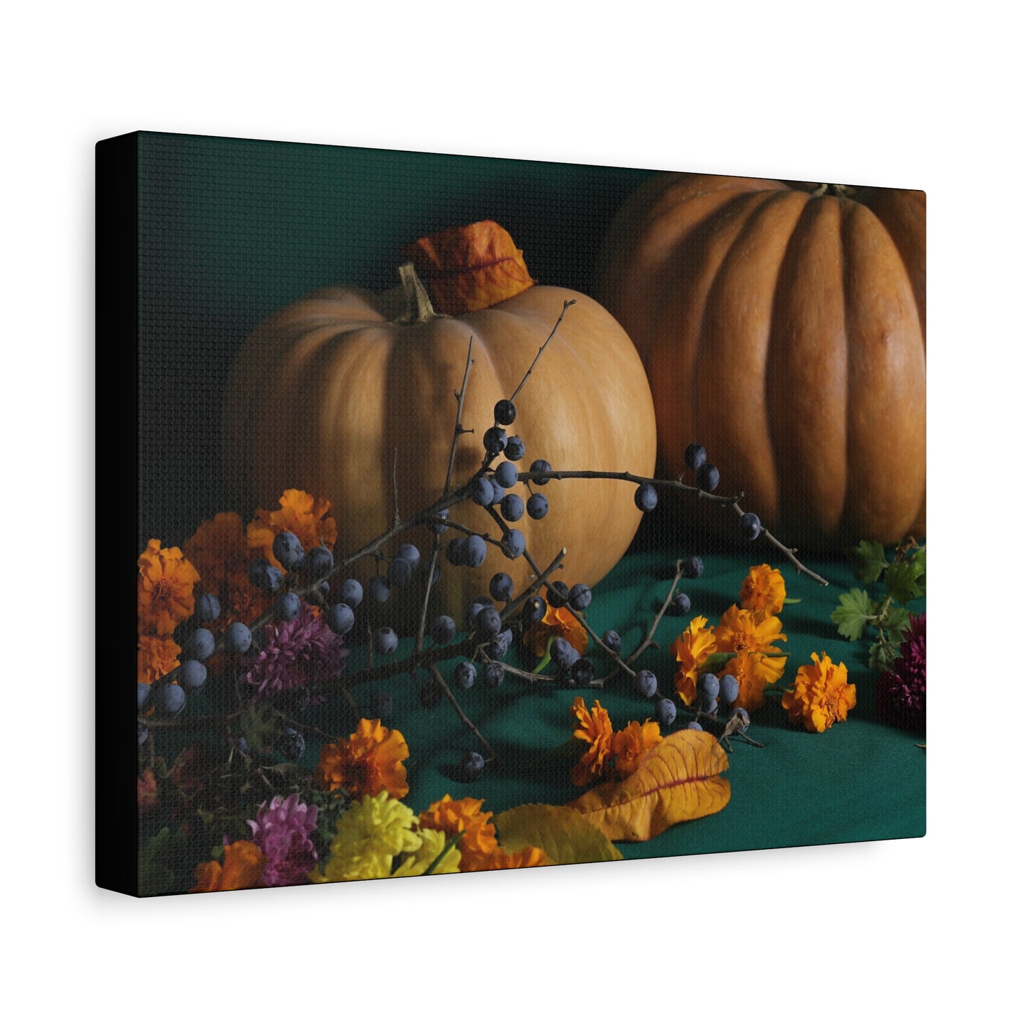 Autumn Themed Canvas Print, Fall Decor, Pumpkin Art, Seasonal Wall Art, Thanksgiving Decoration, Home Decor Gift