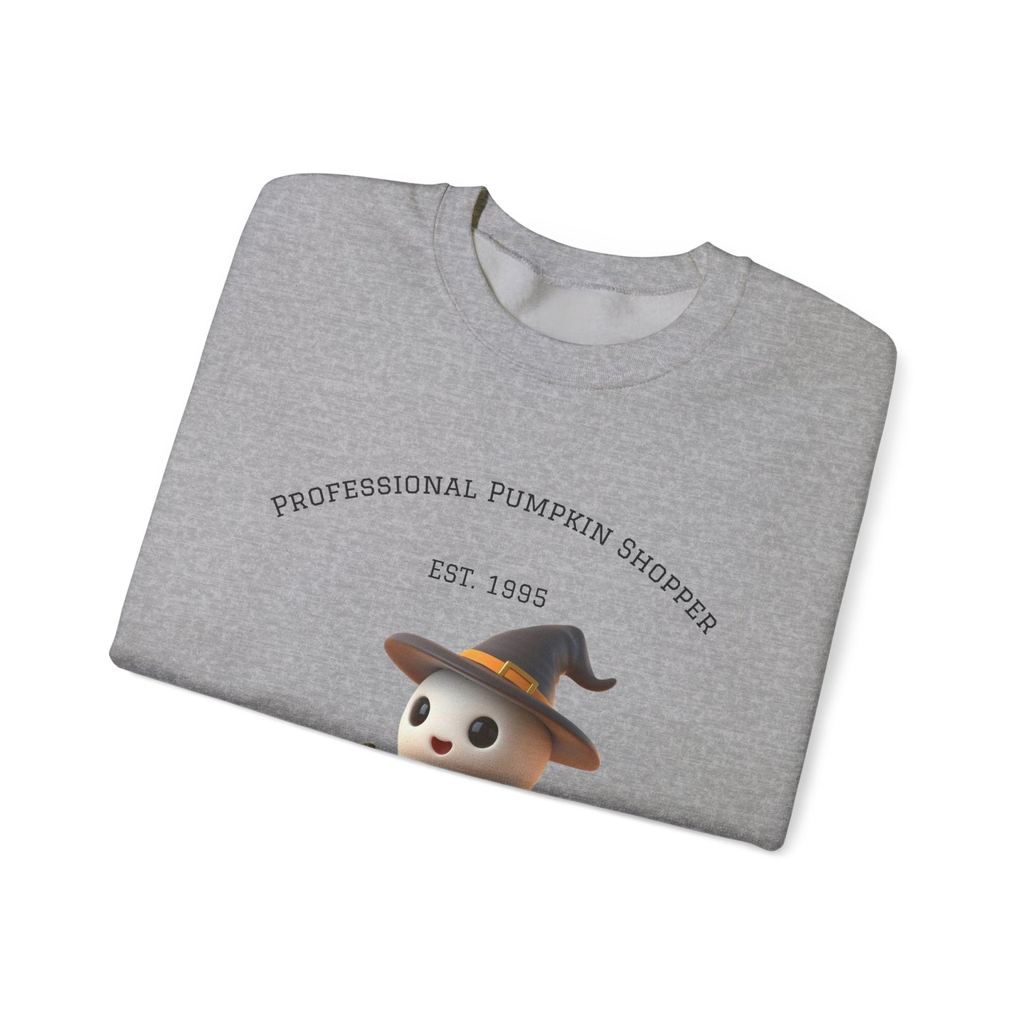 Cute Halloween Ghost Shopper Sweatshirt - Professional Pumpkin Shopper, Cozy Fall Apparel, Unisex Sweatshirt, Halloween Gift, Seasonal Fashion