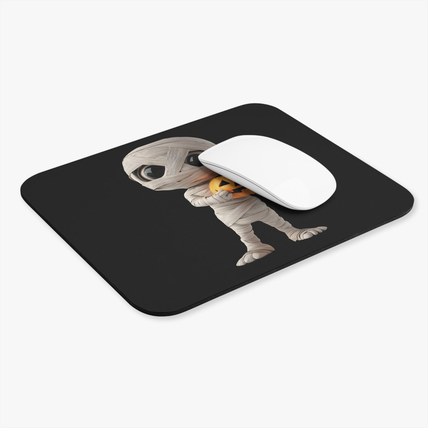 Halloween Mummy Pumpkin Mouse Pad | Cute Office Decor, Gamer Gift, Spooky Decor, Desk Accessory, Fall Vibes
