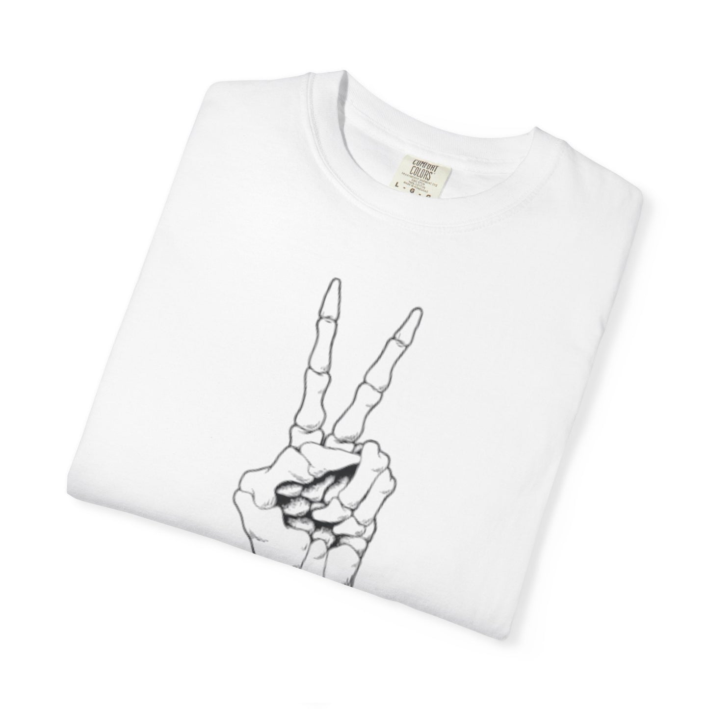 Peace To Death Unisex Garment-Dyed T-Shirt, Soft Graphic Tee for Casual Wear, Perfect for Earth Day, Music Festivals, and Relaxed Outings