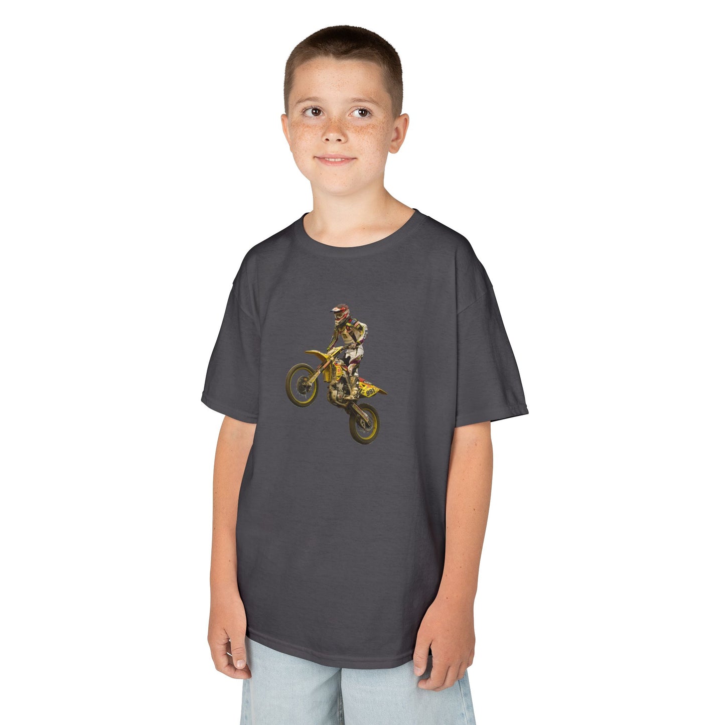Kids Motocross T-Shirt - Fun Active Wear for Young Riders, Great for Birthdays, Christmas Gifts, Sports Events, Everyday Use