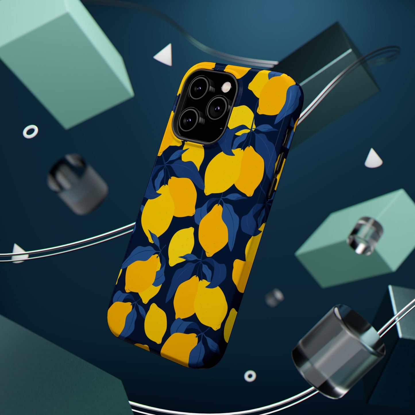 Bright Lemon Pattern Magnetic Tough Case - Vibrant Phone Protection