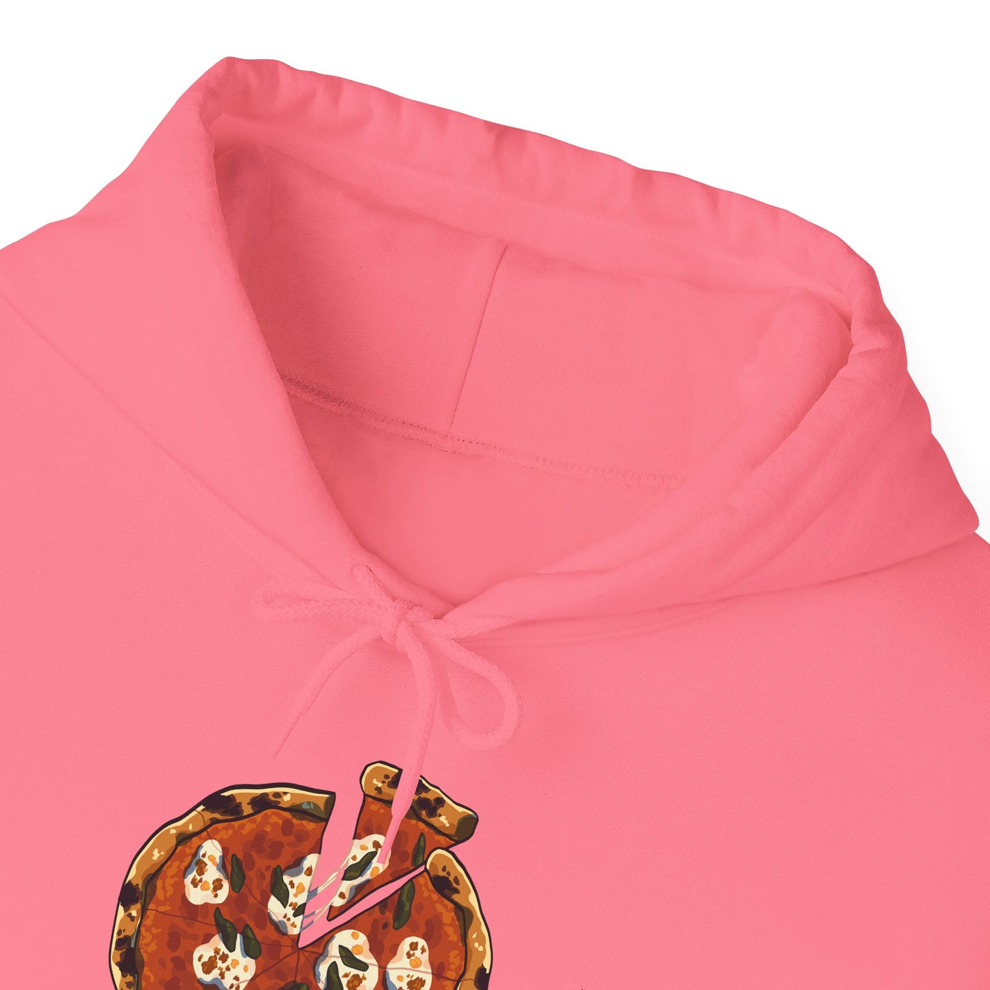 Italian Pizza Unisex Hooded Sweatshirt with Floral Design, Perfect for Everyday Wear, Gift for Friends, Spring Fashion, Casual Comfort