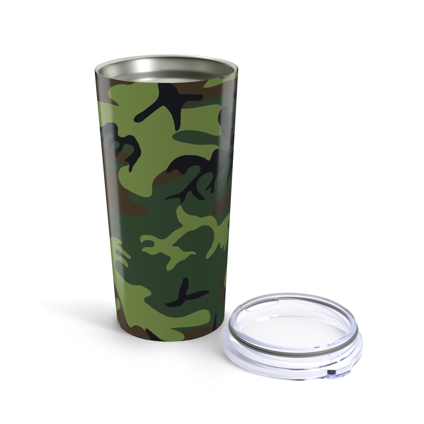 Camo Tumbler 20oz: Stylish Travel Mug - Outdoors, Gifts, Army-themed Drinkware, Eco-Friendly, Personalized