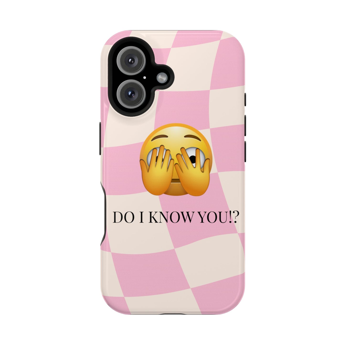 Funny Magnetic Tough Case - "Do I Know You?" Emoji Design