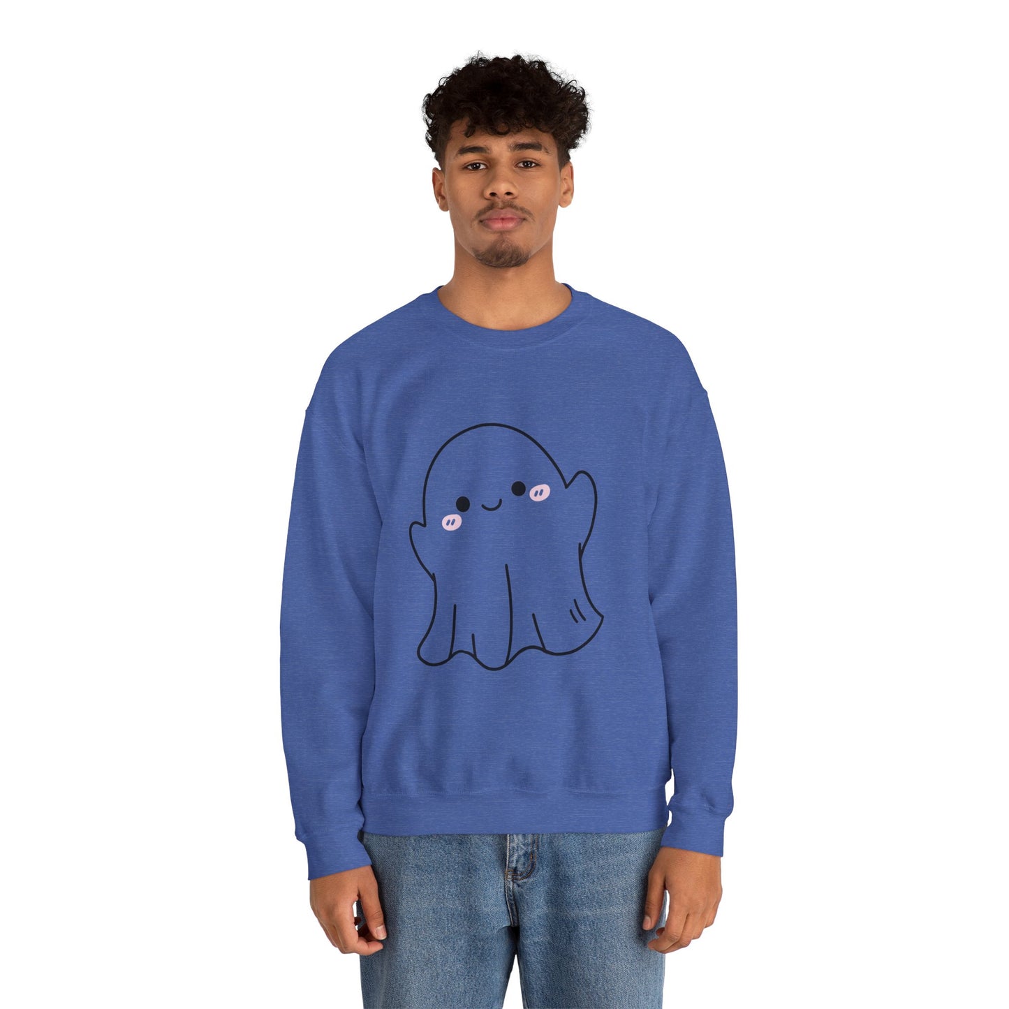 Ghosty Unisex Crewneck Sweatshirt, Halloween Gift, Cozy Pullover, Fall Fashion, Spooky Season Sweatshirt, Casual Wear