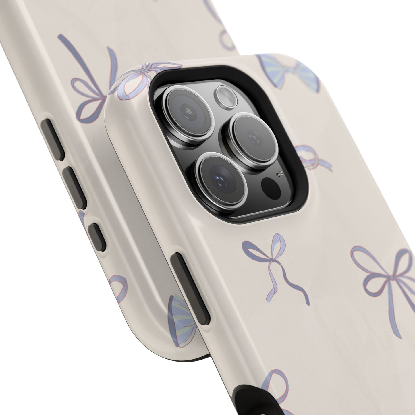 Chic Bow Pattern Magnetic Tough Cases, Stylish Phone Protection, Gift for Her, Birthday, Cute Accessories, Trendy Tech