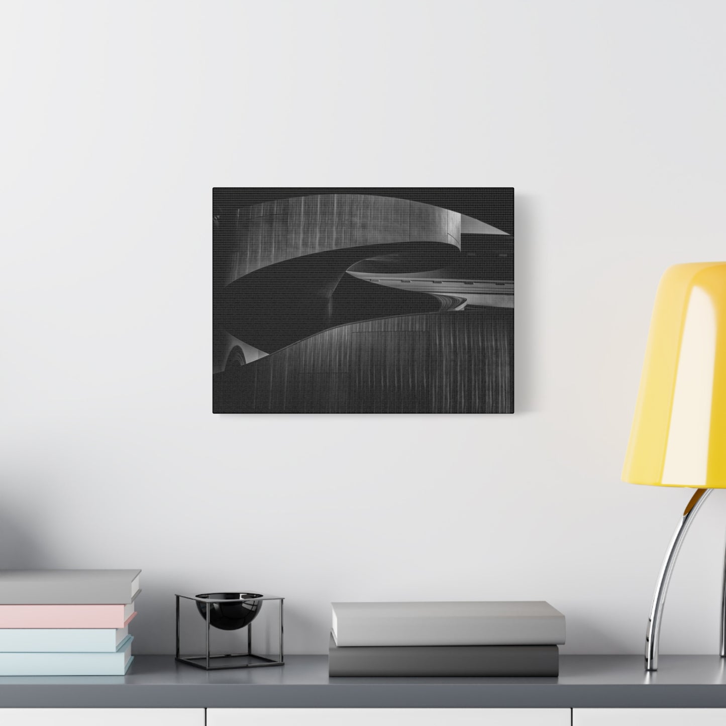 Stylish Matte Canvas Wall Art, Modern Home Decor, Black and White Artwork, Abstract Canvas Print, Contemporary Living Room Decor