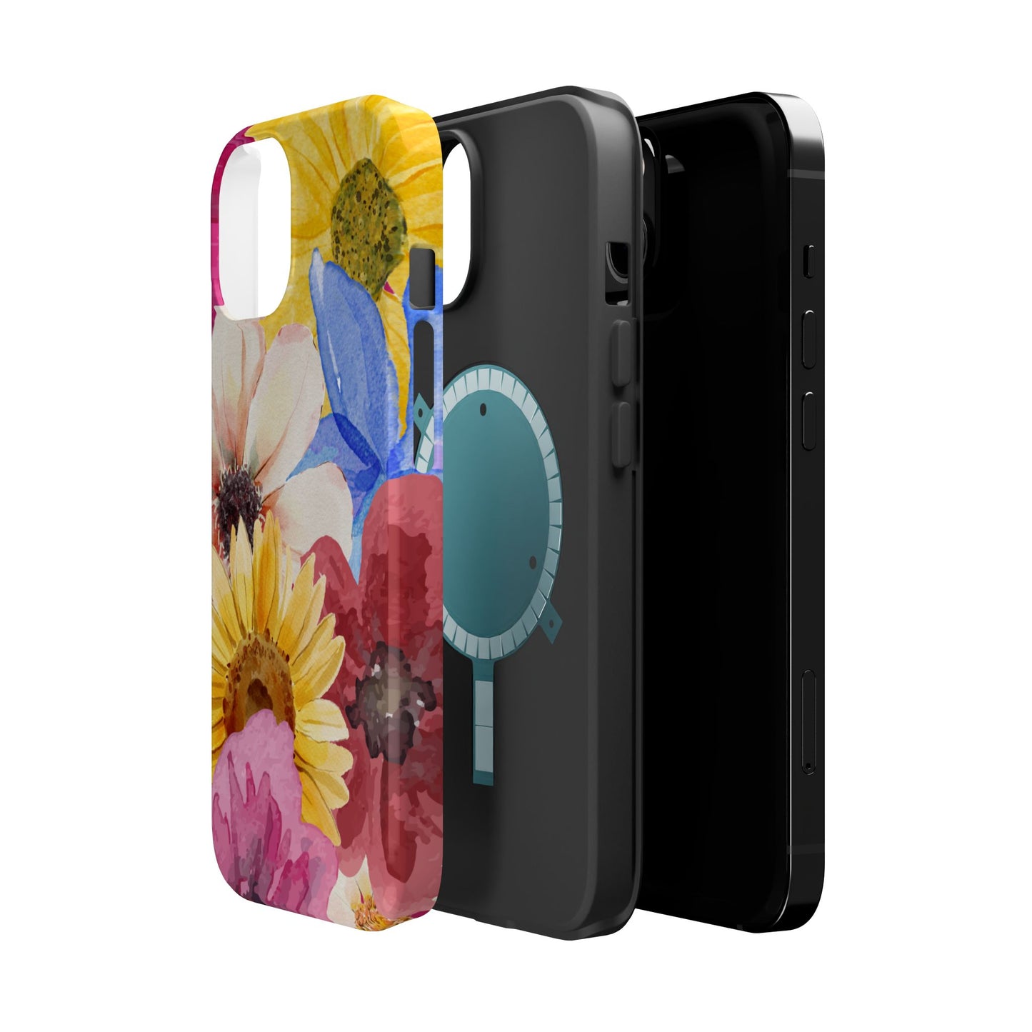 Floral Magnetic Tough Cases - Vibrant Flower Design for Stylish Protection