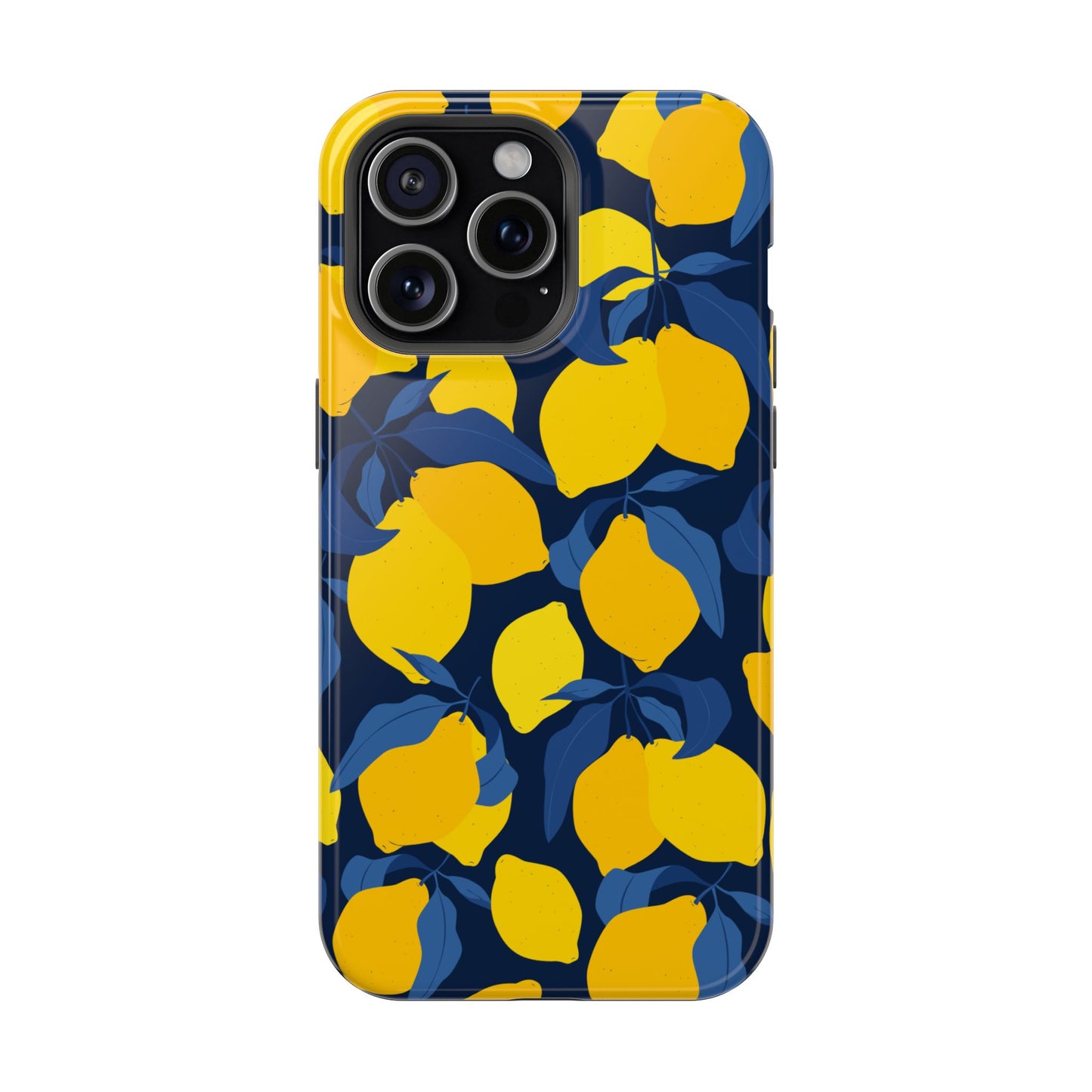 Bright Lemon Pattern Magnetic Tough Case - Vibrant Phone Protection