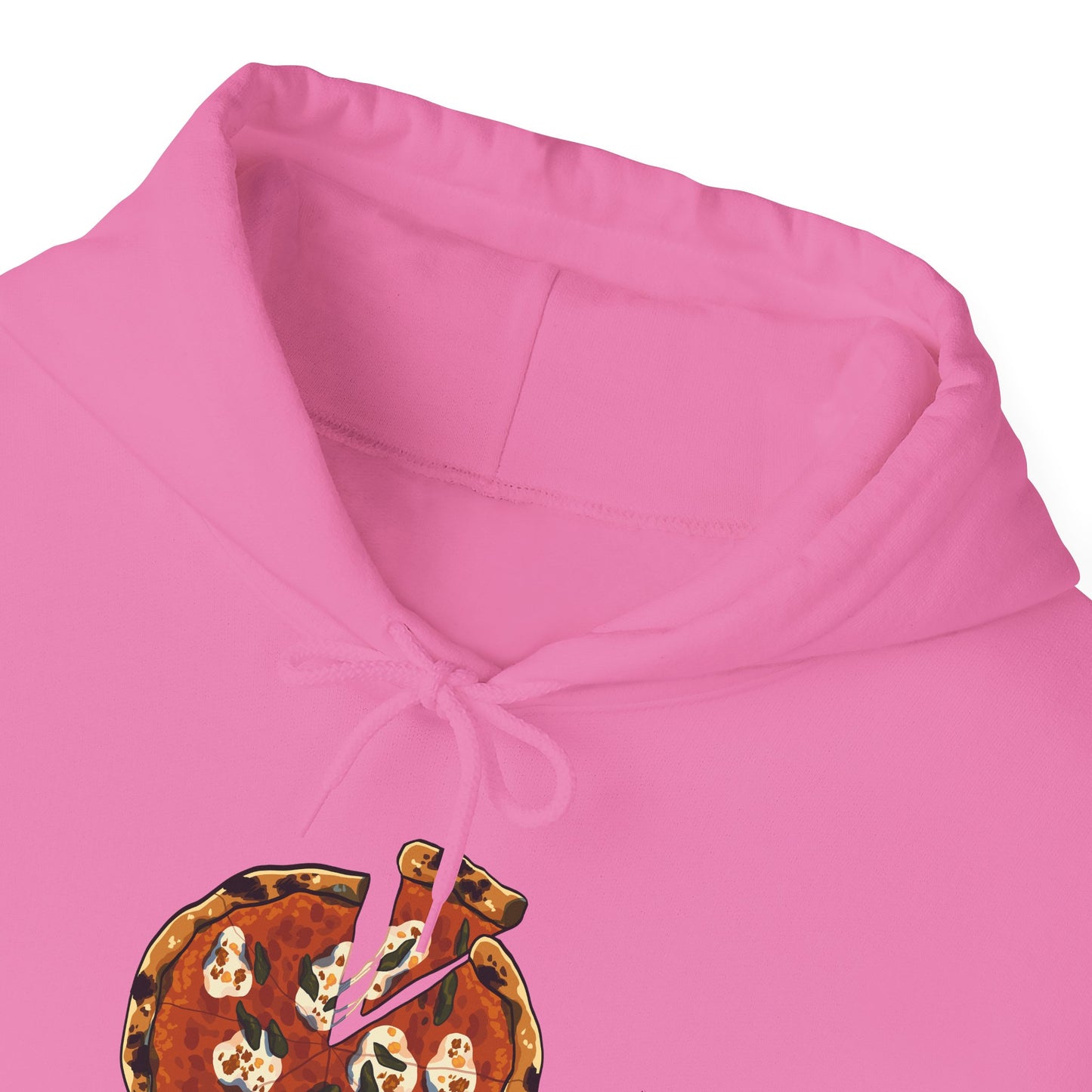 Italian Pizza Unisex Hooded Sweatshirt with Floral Design, Perfect for Everyday Wear, Gift for Friends, Spring Fashion, Casual Comfort