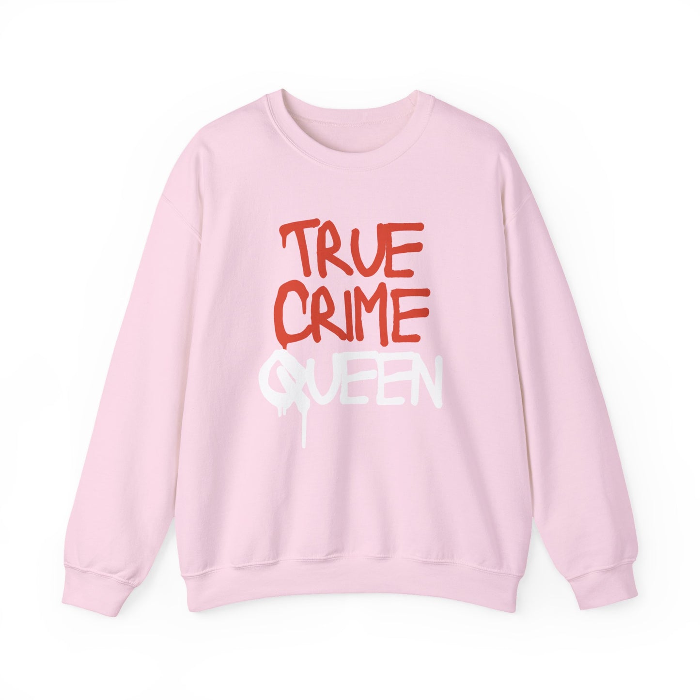 True Crime Queen Sweatshirt - Cozy Unisex Crewneck for True Crime Lovers, Comfortable Gift, Fall Fashion, Halloween Apparel