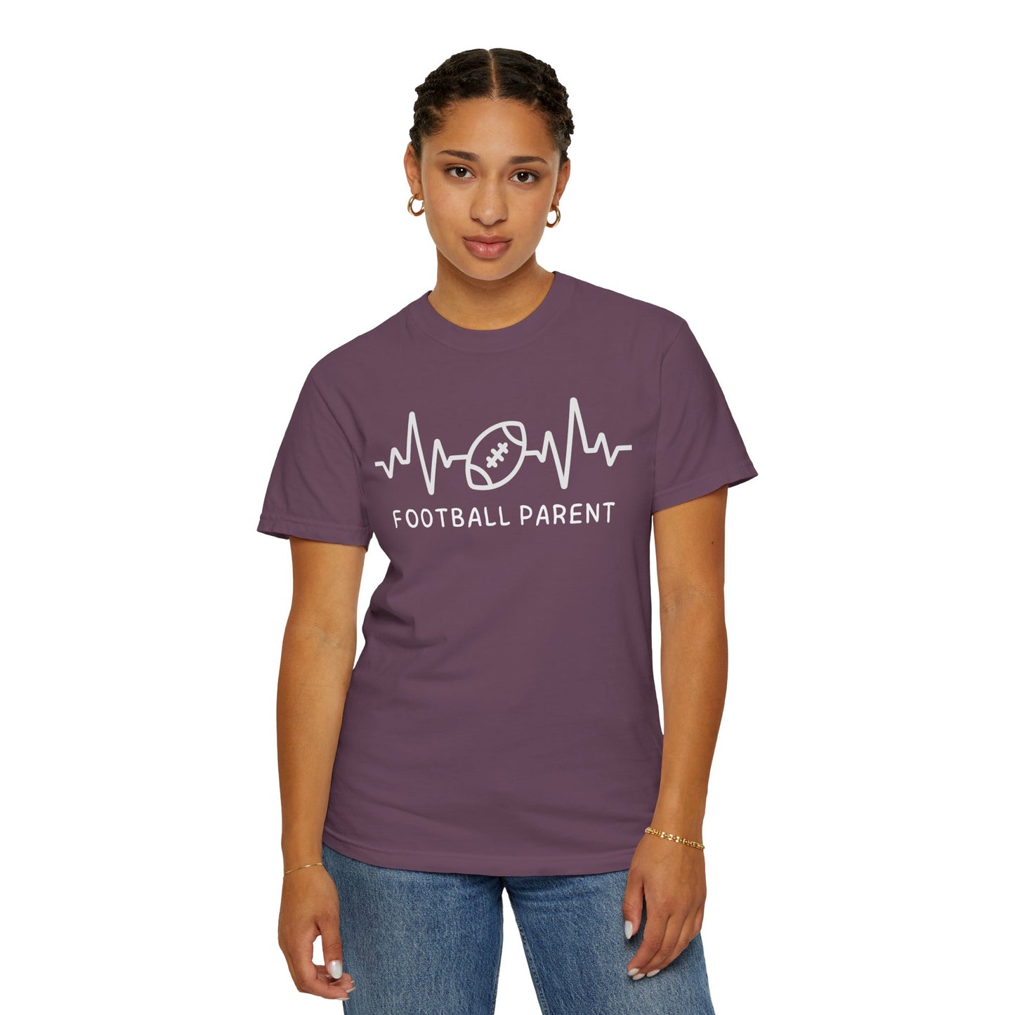Football Parent T-Shirt - Unisex Garment-Dyed Tee, Perfect for Game Day, Father's Day, Family Gatherings, Sports Fans, Casual Wear
