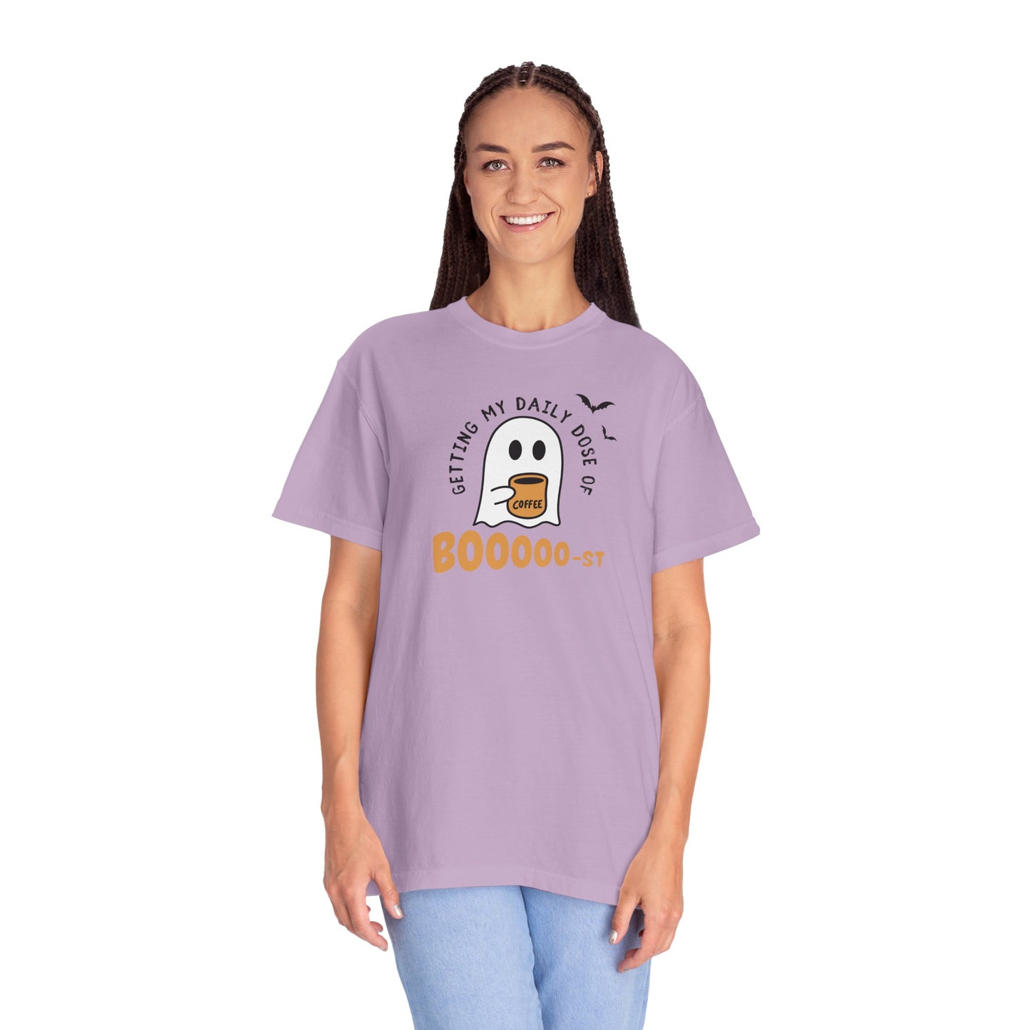 Spooky Coffee T-Shirt, Halloween Shirt, Ghost Tee, Unisex Graphic Tee, Fun Relaxed Wear