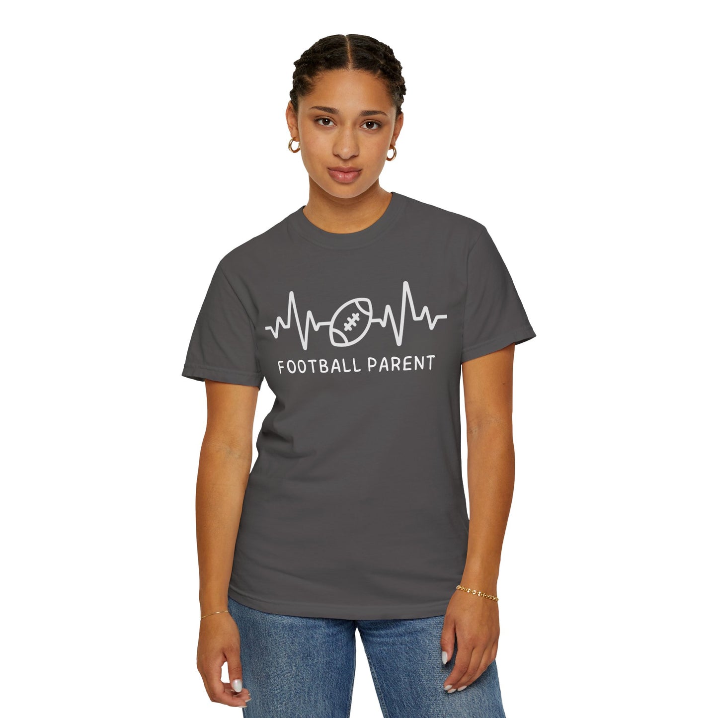 Football Parent T-Shirt - Unisex Garment-Dyed Tee, Perfect for Game Day, Father's Day, Family Gatherings, Sports Fans, Casual Wear