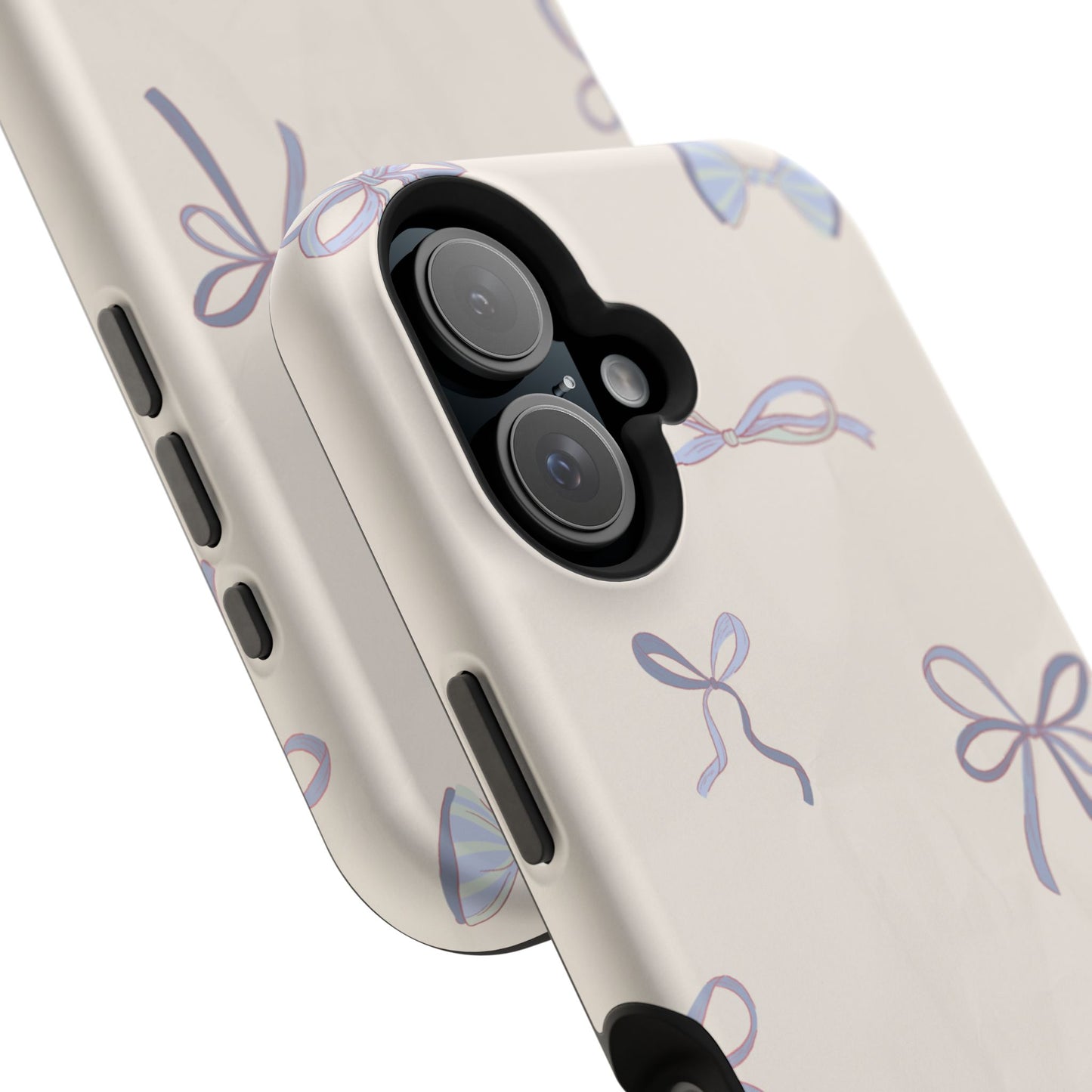 Chic Bow Pattern Magnetic Tough Cases, Stylish Phone Protection, Gift for Her, Birthday, Cute Accessories, Trendy Tech
