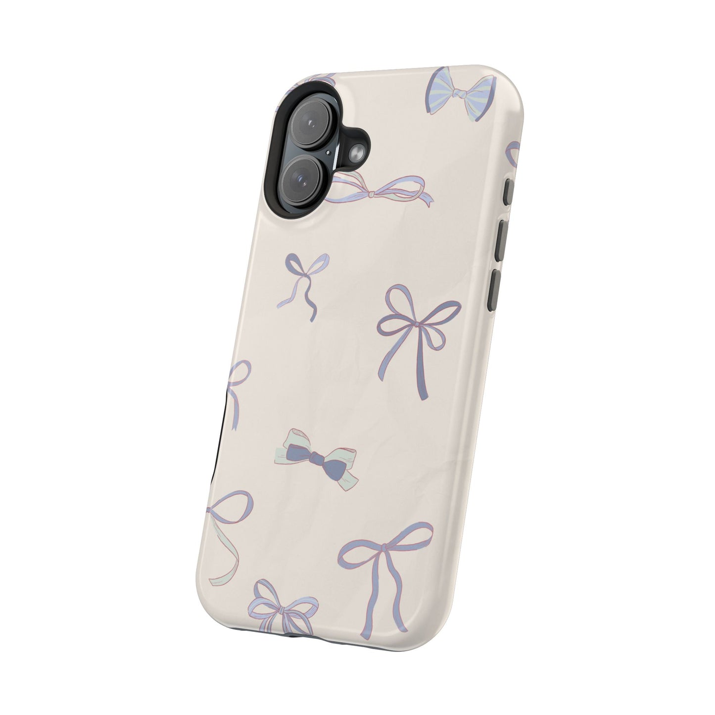 Chic Bow Pattern Magnetic Tough Cases, Stylish Phone Protection, Gift for Her, Birthday, Cute Accessories, Trendy Tech