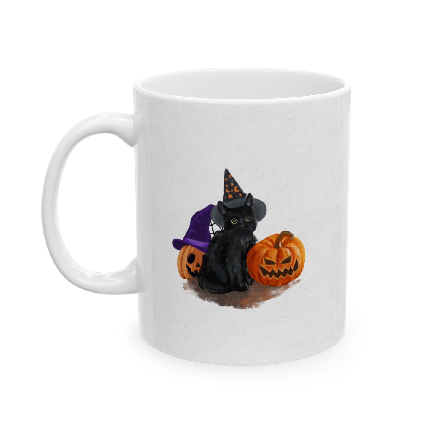 Whimsical Halloween Ceramic Mug - Perfect for Coffee Lovers, Seasonal Gift, Fall Decor, Pumpkin Enthusiasts, October Celebrations