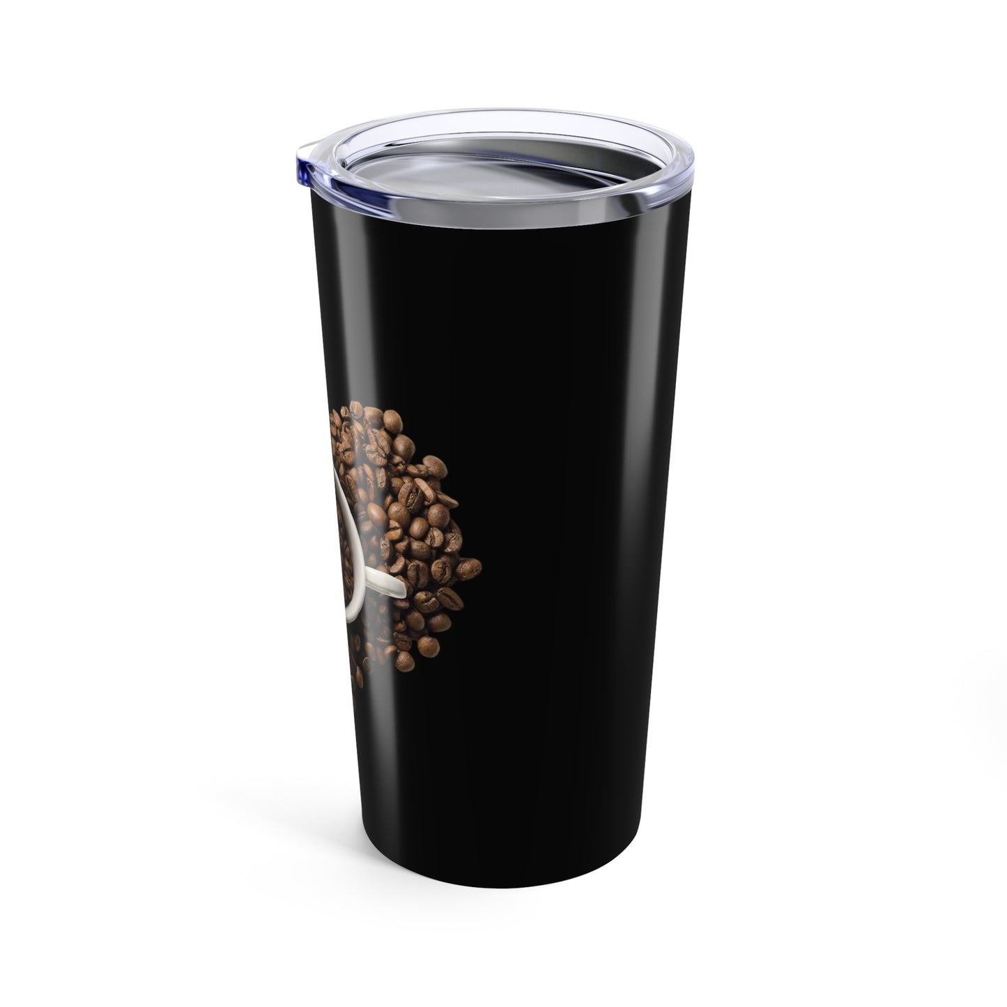Coffee Lover's 20oz Tumbler - Heart-Shaped Design, Travel Mug, Gift for Her, Drinkware, Personalized Coffee Cup