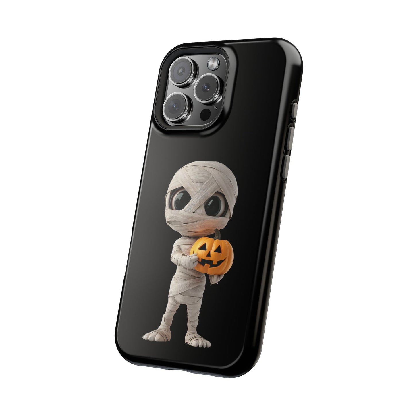 Halloween Mummy Pumpkin Phone Case, Cute Monster Tough Cover, Fall Festivities Accessory, Spooky Kid-Friendly Gift, Mobile Protective Gear