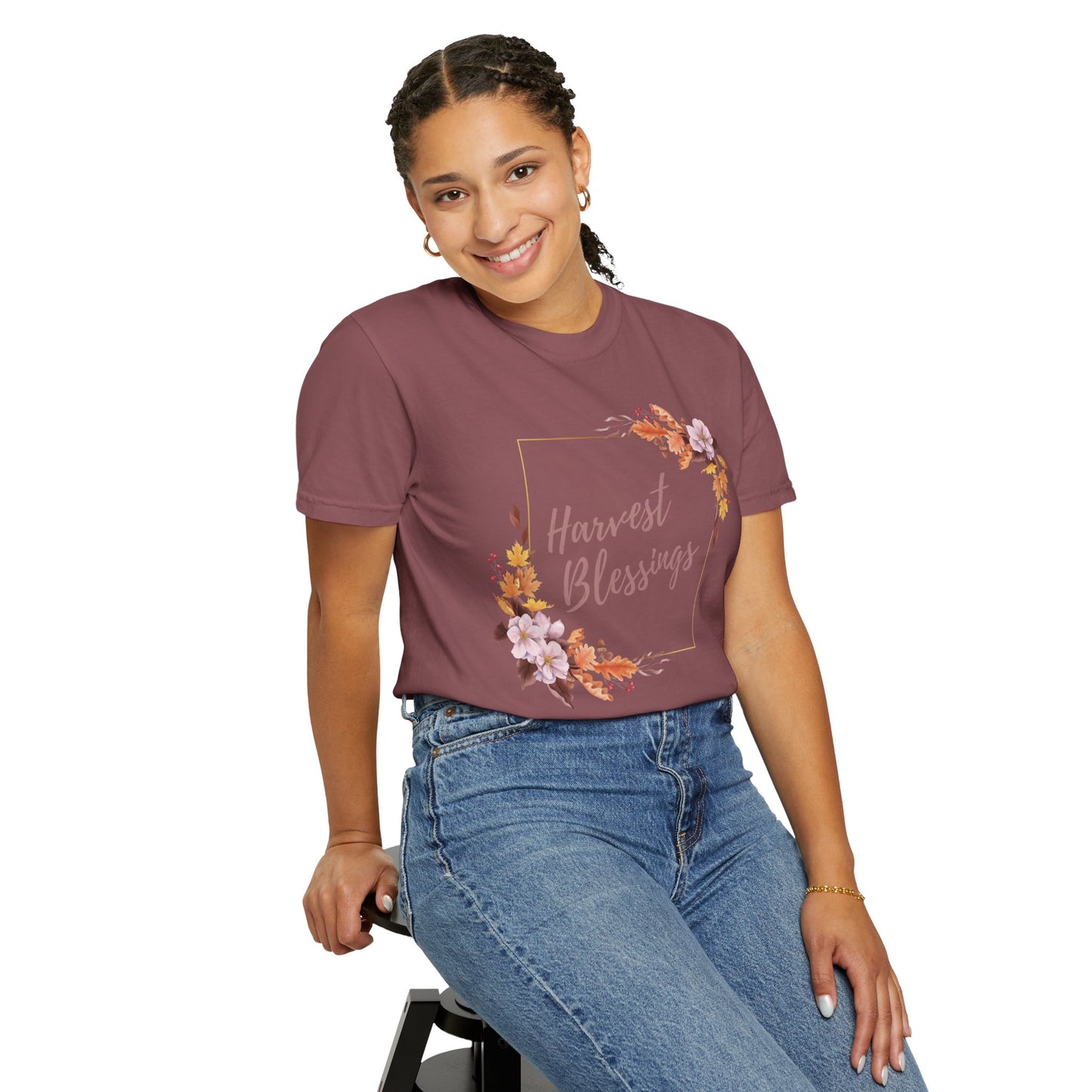 Harvest Blessings T-Shirt, Floral Unisex Tee, Autumn Gift, Thanksgiving Shirt, Cute Casual Wear, Boho Style Top