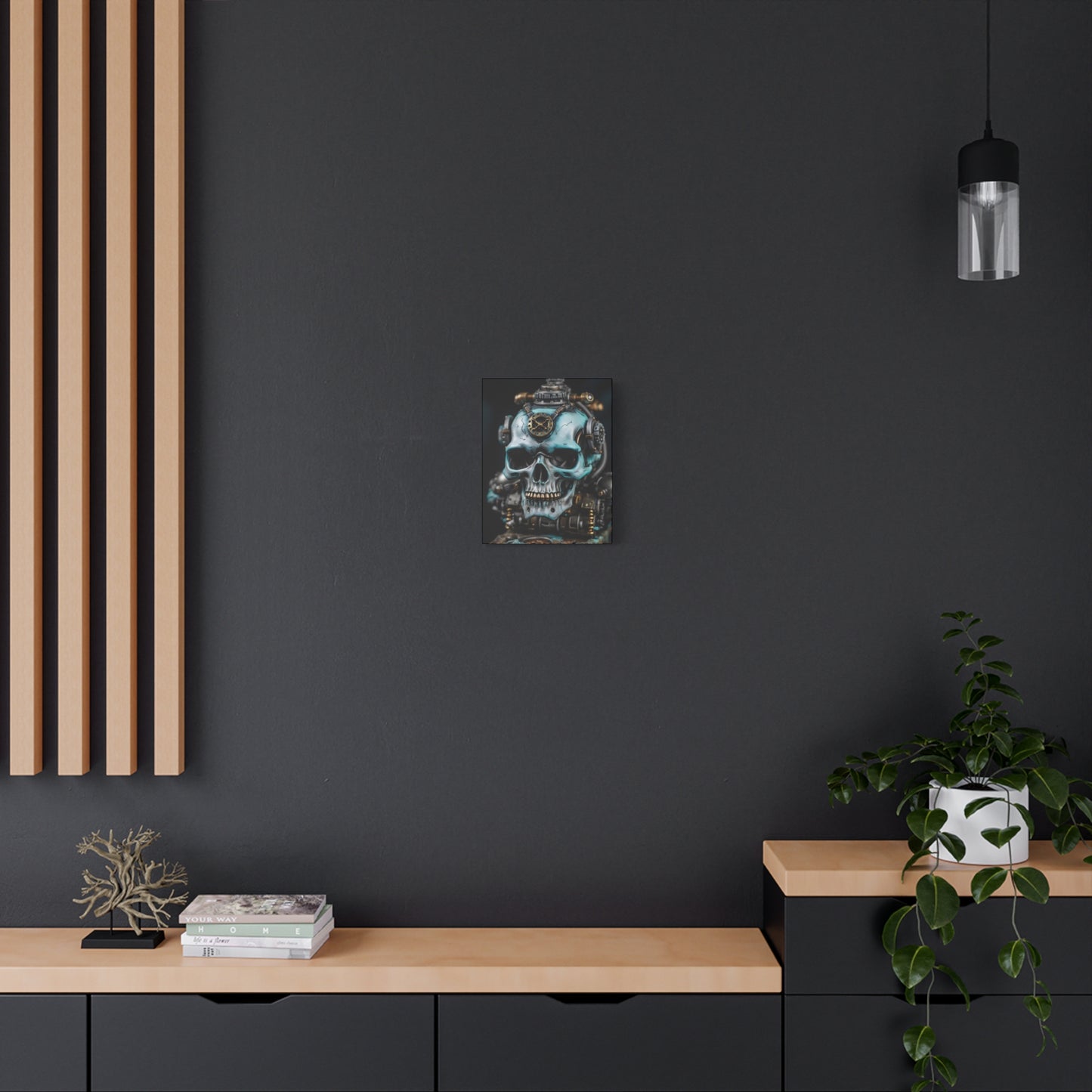Steampunk Skull Canvas Print, Gothic Decor, Wall Art, Home Decor, Unique Gift Idea, Masculine Art Piece