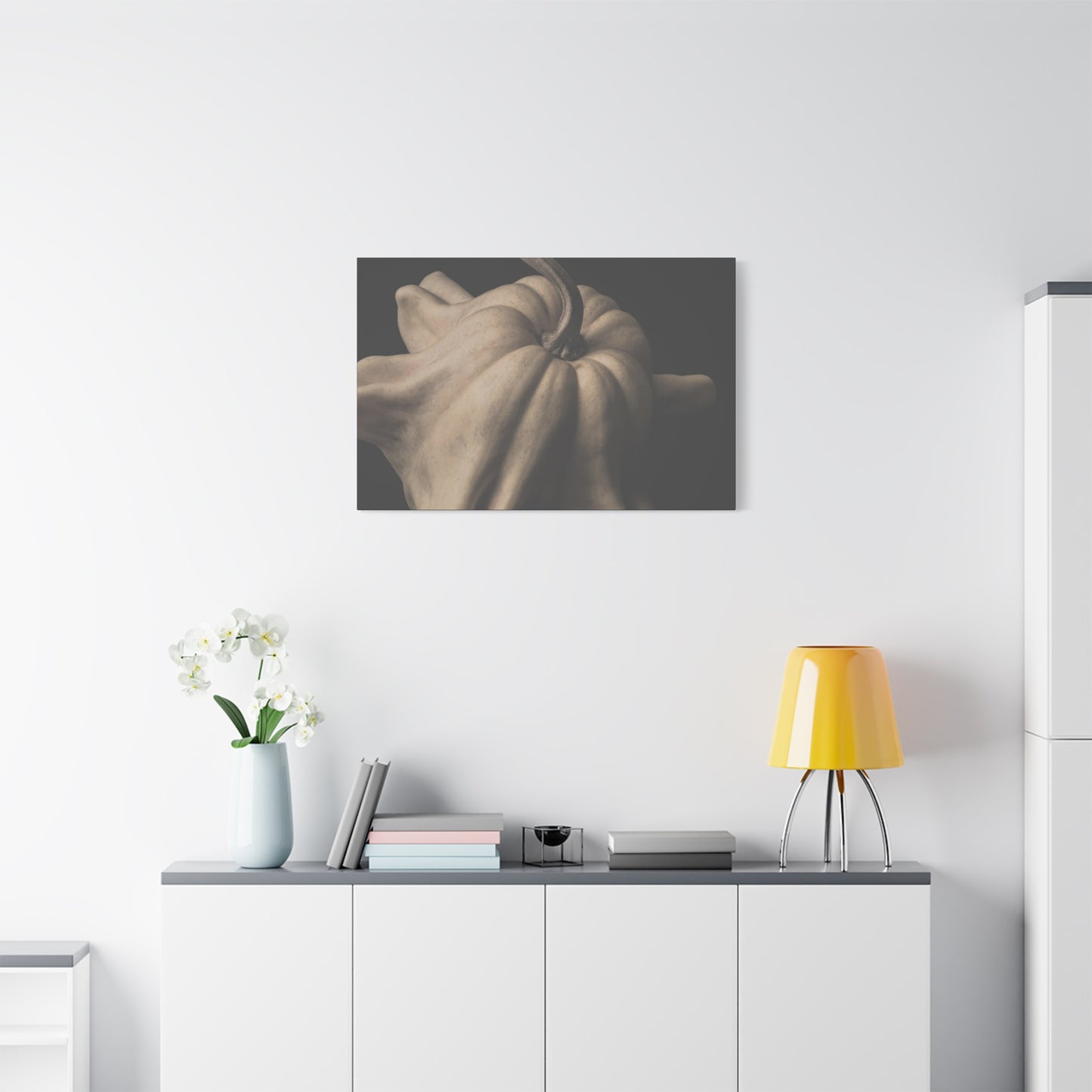 Elegant Pumpkin Canvas Art, Rustic Home Decor, Modern Wall Art, Fall Decor, Thanksgiving Gift, Autumn Vibes, Minimalist Design