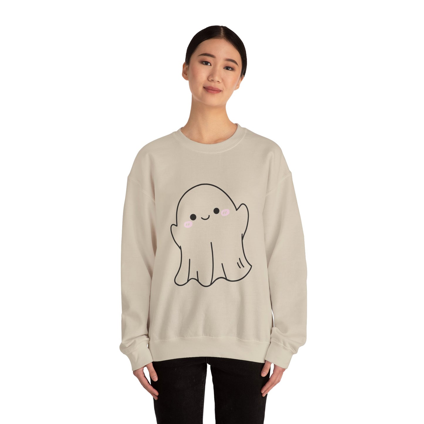 Ghosty Unisex Crewneck Sweatshirt, Halloween Gift, Cozy Pullover, Fall Fashion, Spooky Season Sweatshirt, Casual Wear