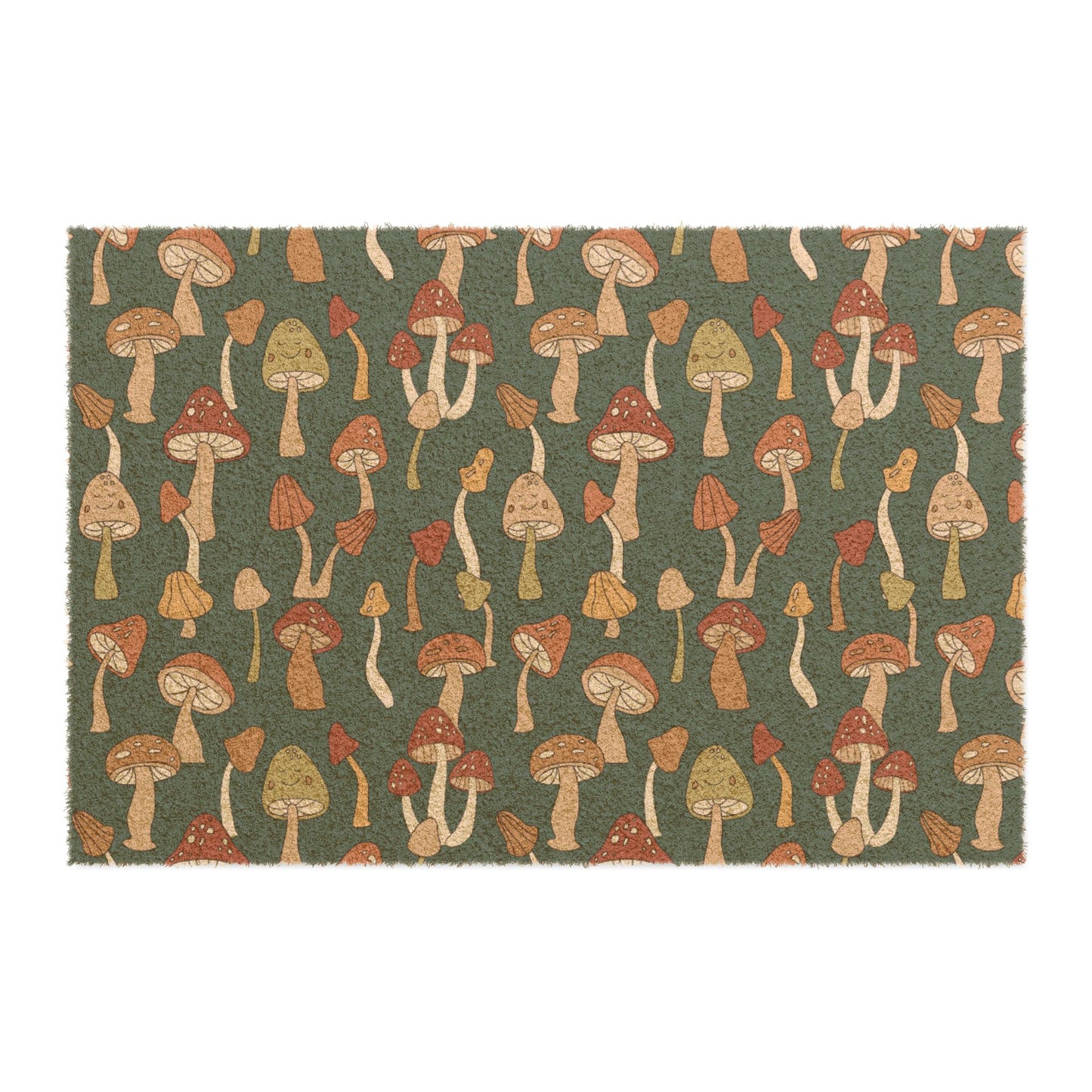 Whimsical Mushroom Doormat - Cozy Entryway Decor, Welcome Mat, Fungi Lover's Gift, Fall Home Accent, Outdoor Rug