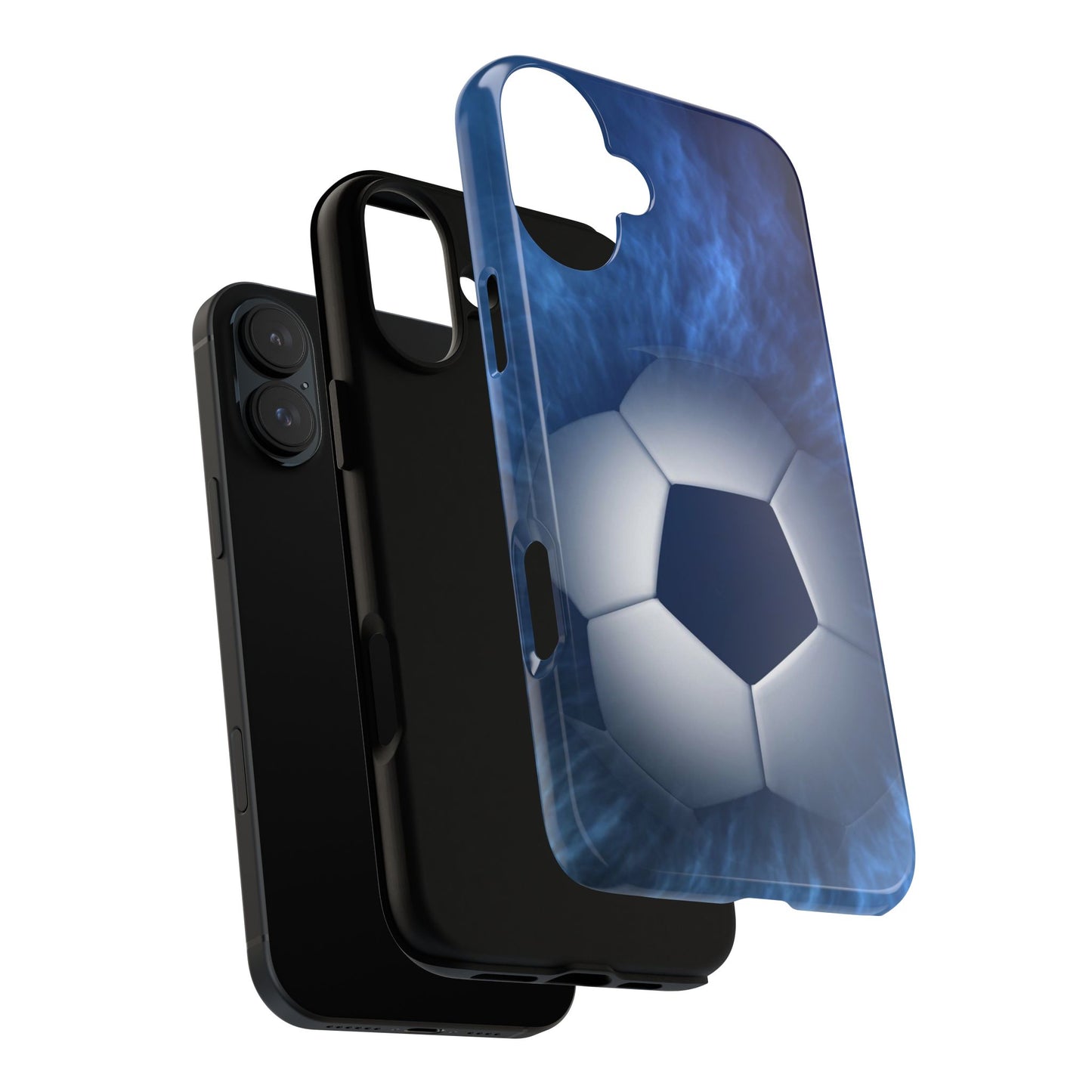 Soccer Phone Case - Tough Cases, Sports Phone Cover, Football Lover Gift, Durable Case, Blue Soccer Design