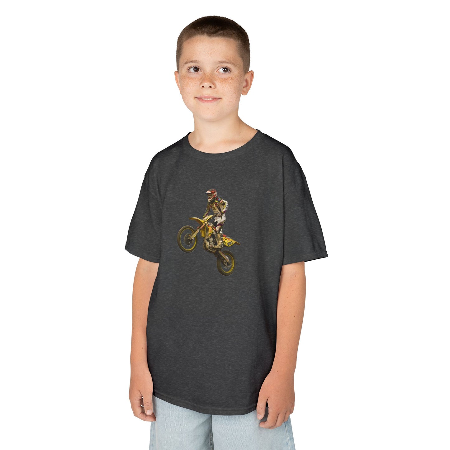 Kids Motocross T-Shirt - Fun Active Wear for Young Riders, Great for Birthdays, Christmas Gifts, Sports Events, Everyday Use