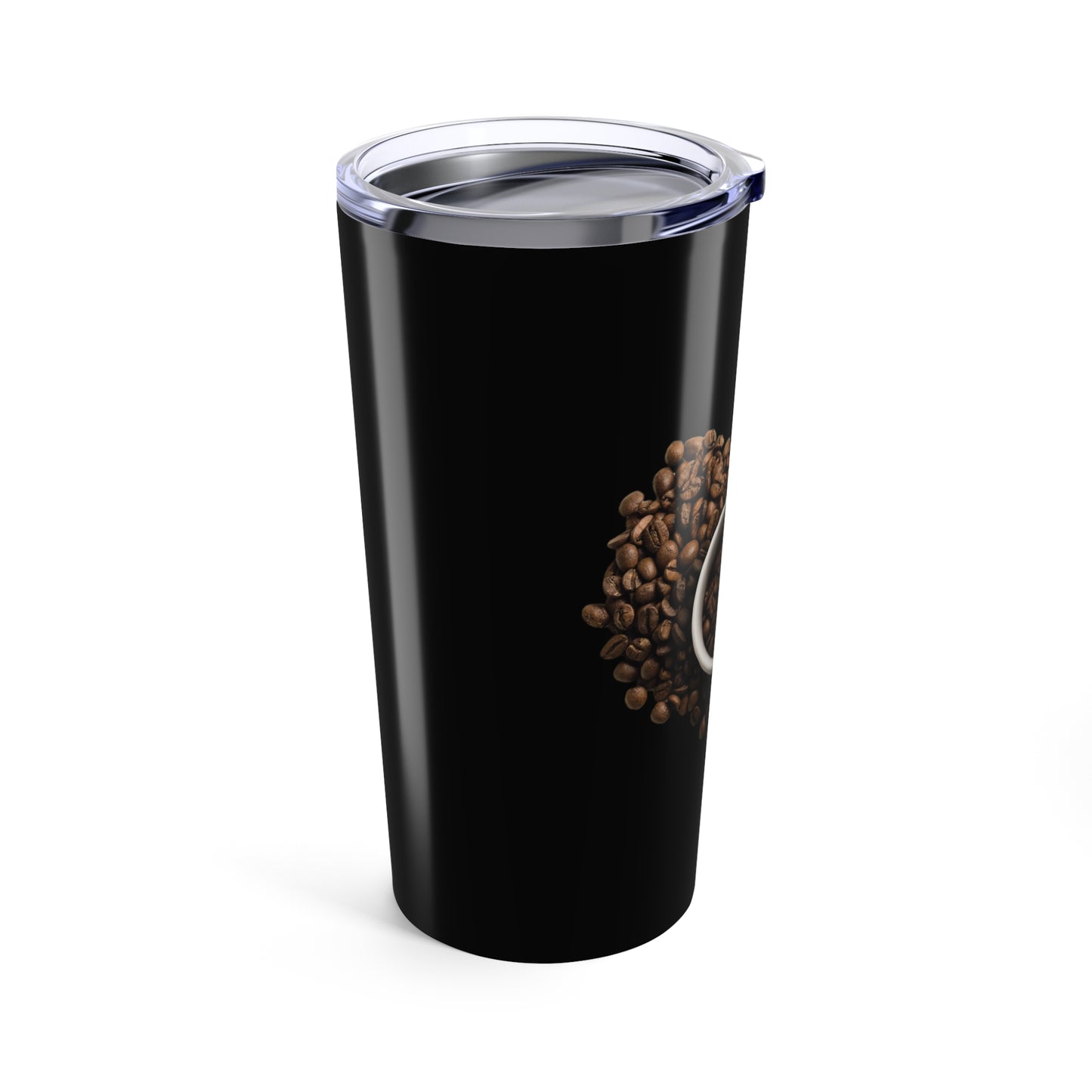 Coffee Lover's 20oz Tumbler - Heart-Shaped Design, Travel Mug, Gift for Her, Drinkware, Personalized Coffee Cup