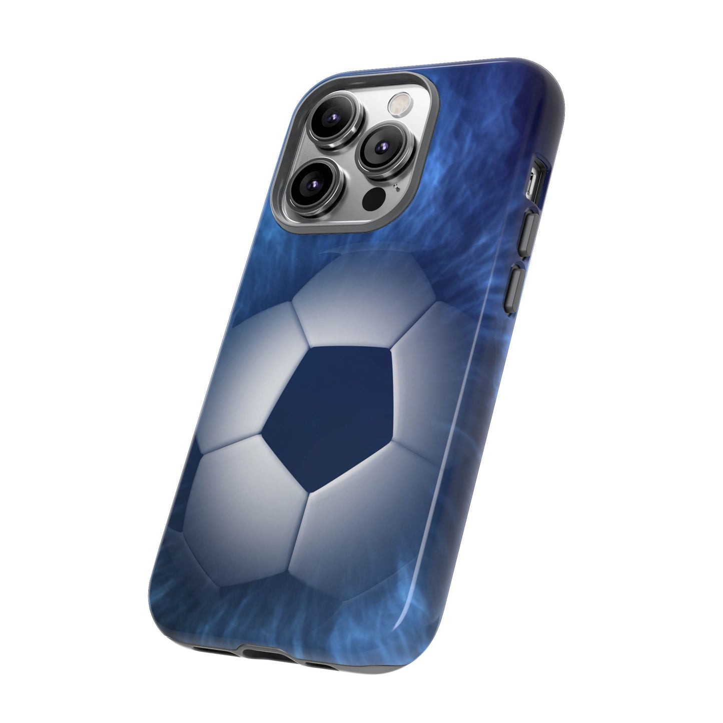 Soccer Phone Case - Tough Cases, Sports Phone Cover, Football Lover Gift, Durable Case, Blue Soccer Design