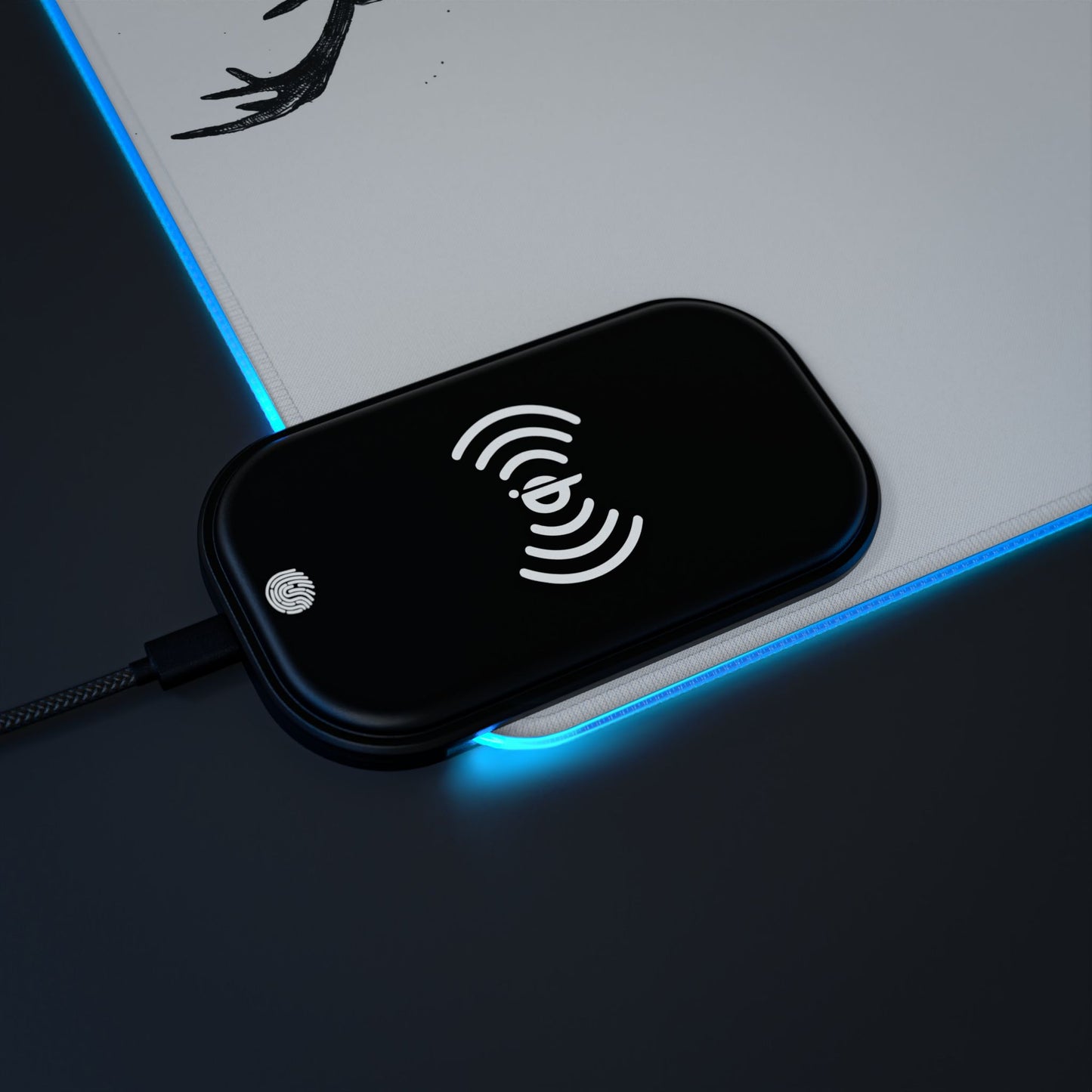 LED Gaming Mouse Pad with Wireless Charging – Stylish Deer Design